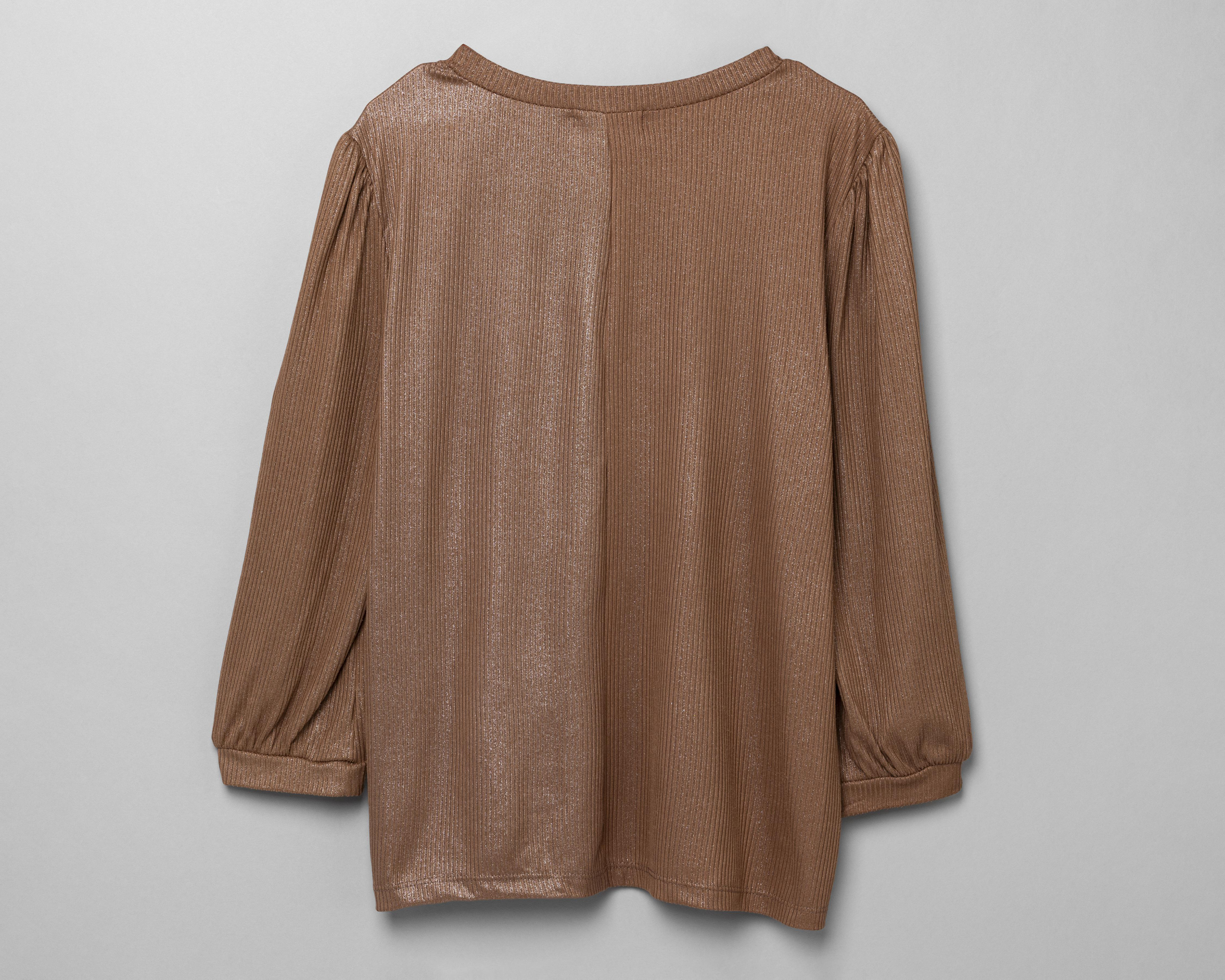Foto 3 pulgar | Blusa Sahara con Manga Abullonada
