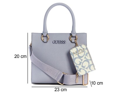 Foto 4 | Bolsa Cruzada Guess Zinnia con Monedero