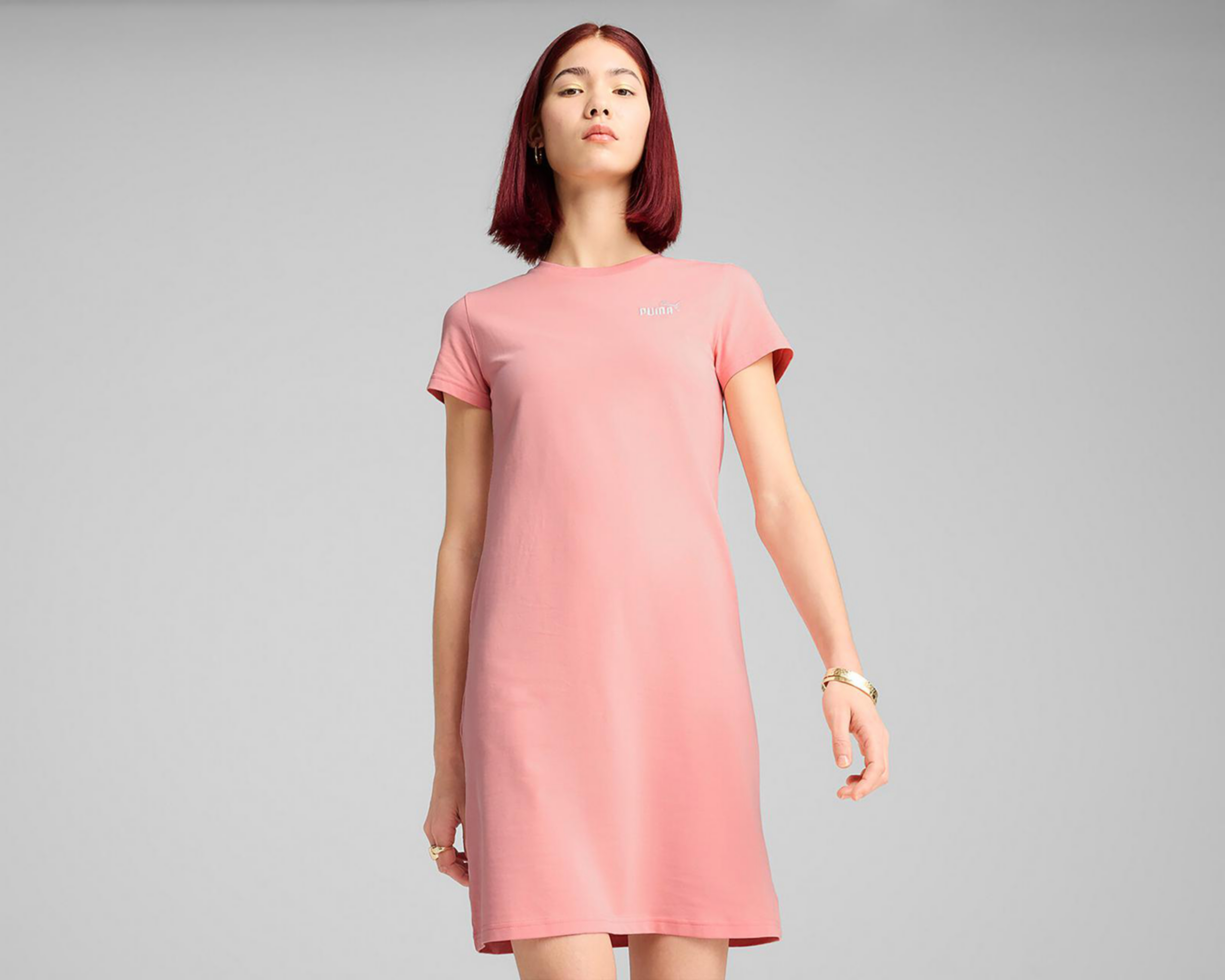 Foto 4 pulgar | Vestido Puma Essentials Rosa para Mujer