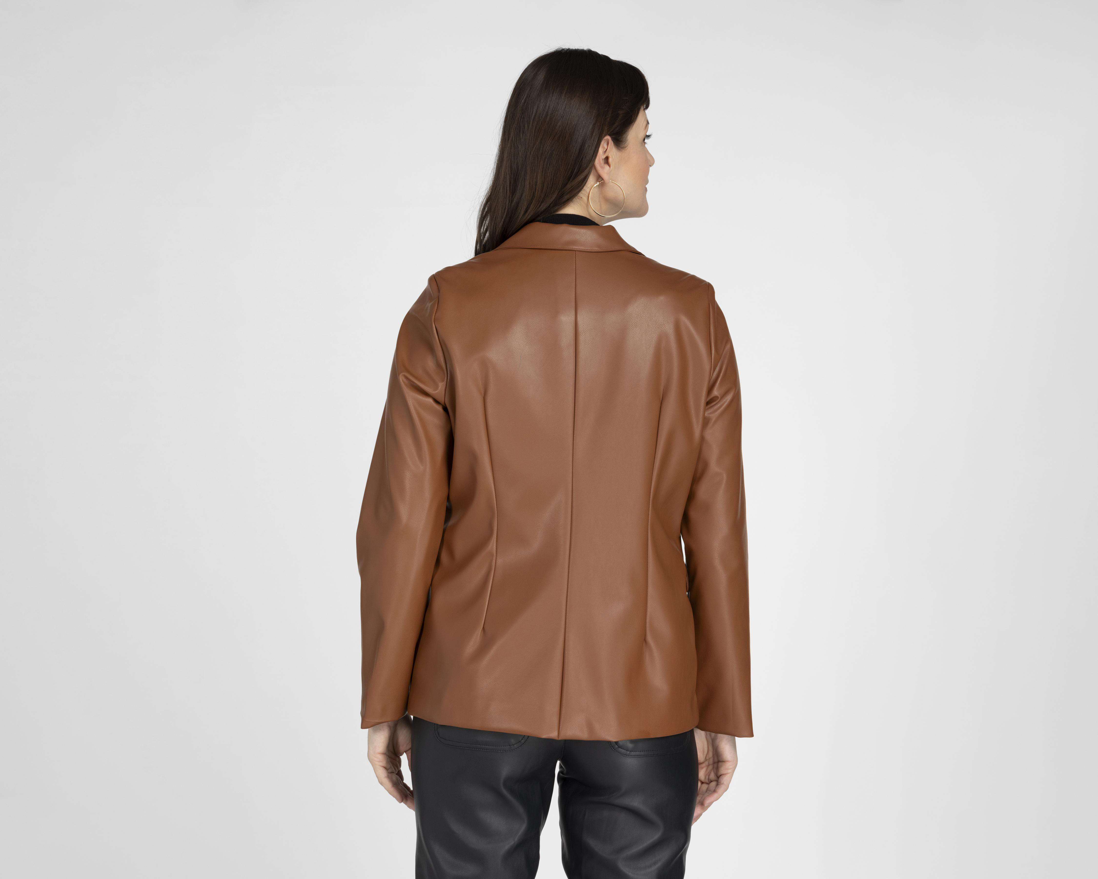 Foto 4 pulgar | Blazer Sahara Camel de Vinipiel