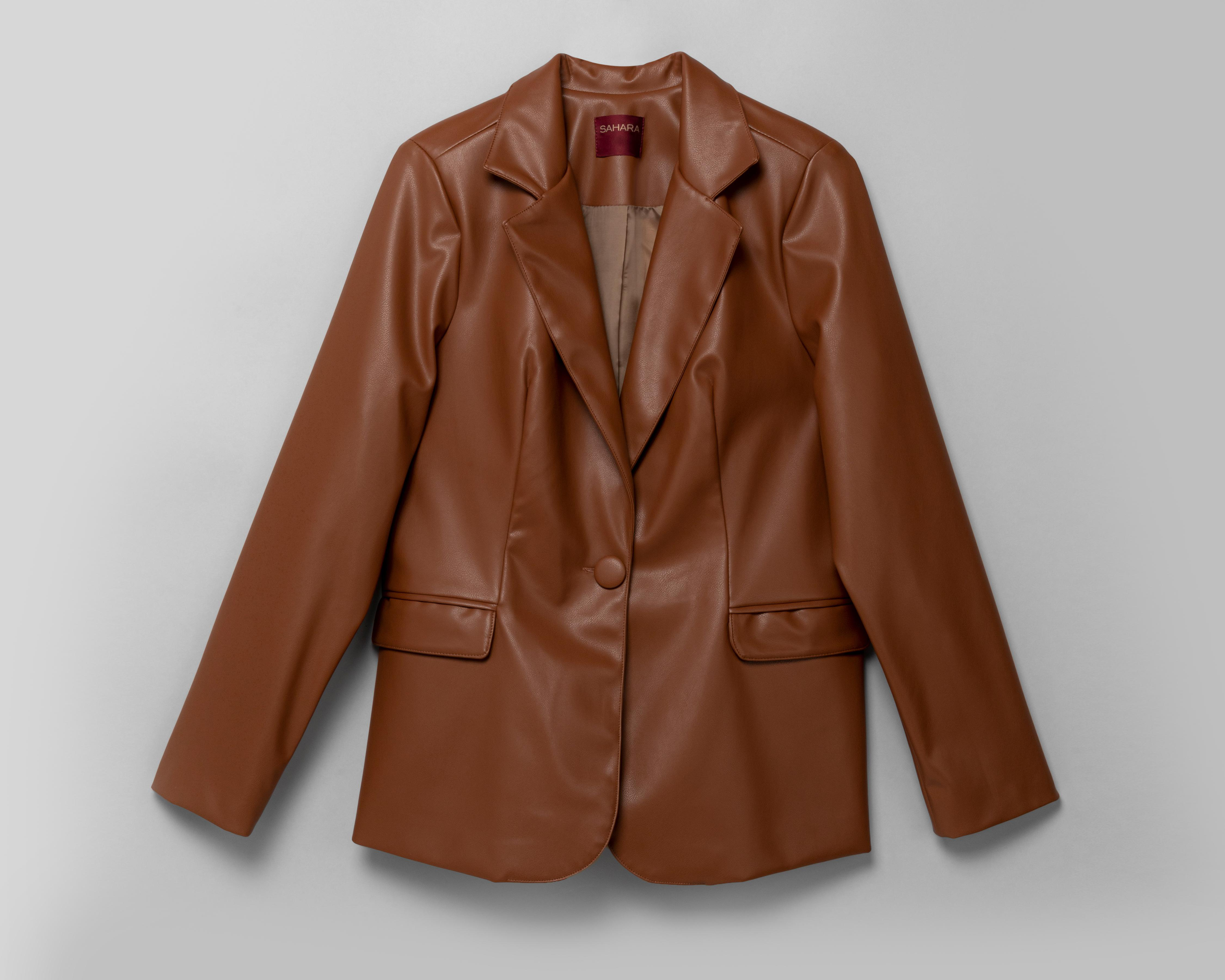 Foto 6 pulgar | Blazer Sahara Camel de Vinipiel
