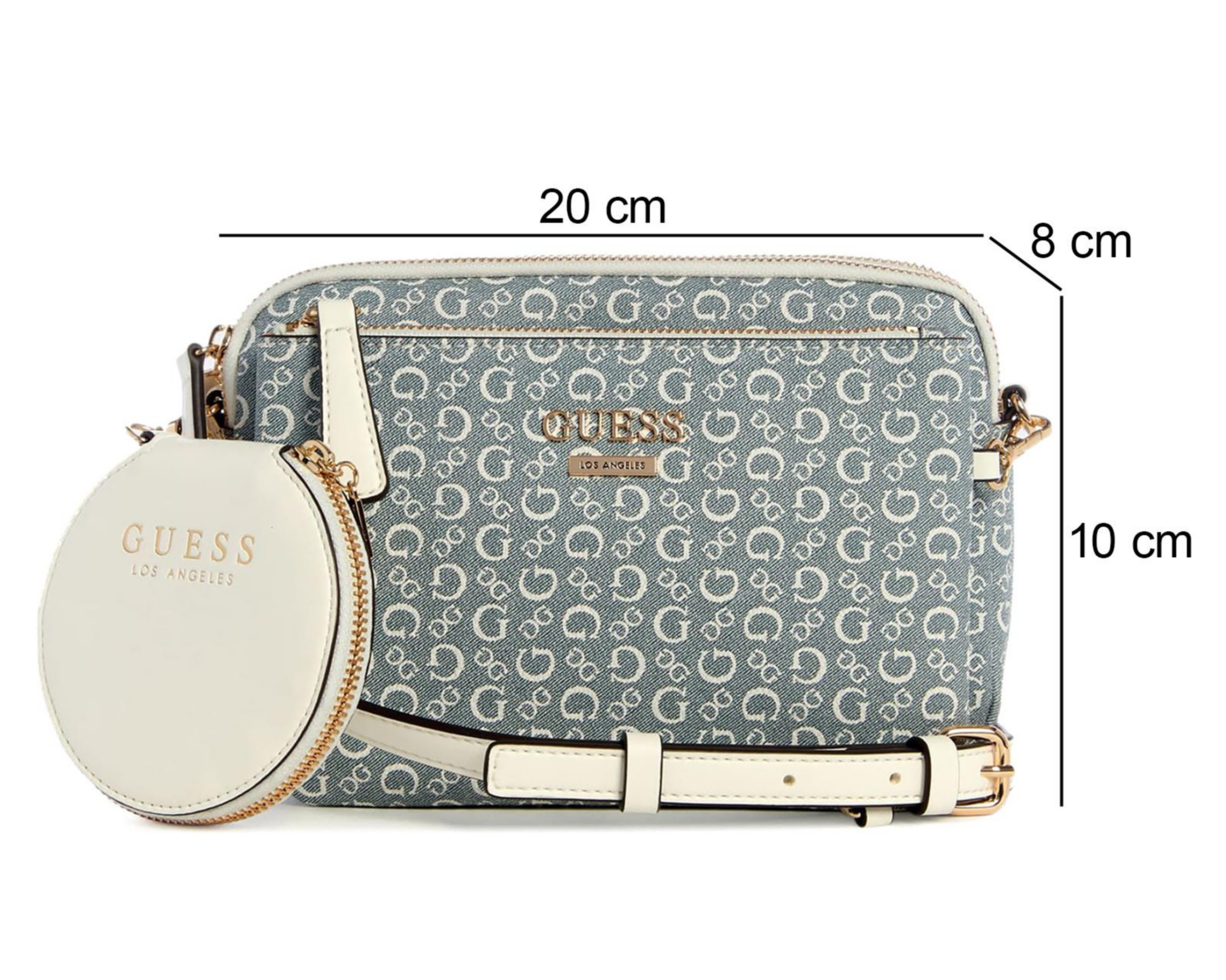 Foto 4 | Bolsa Cruzada Guess Aengus con Monedero