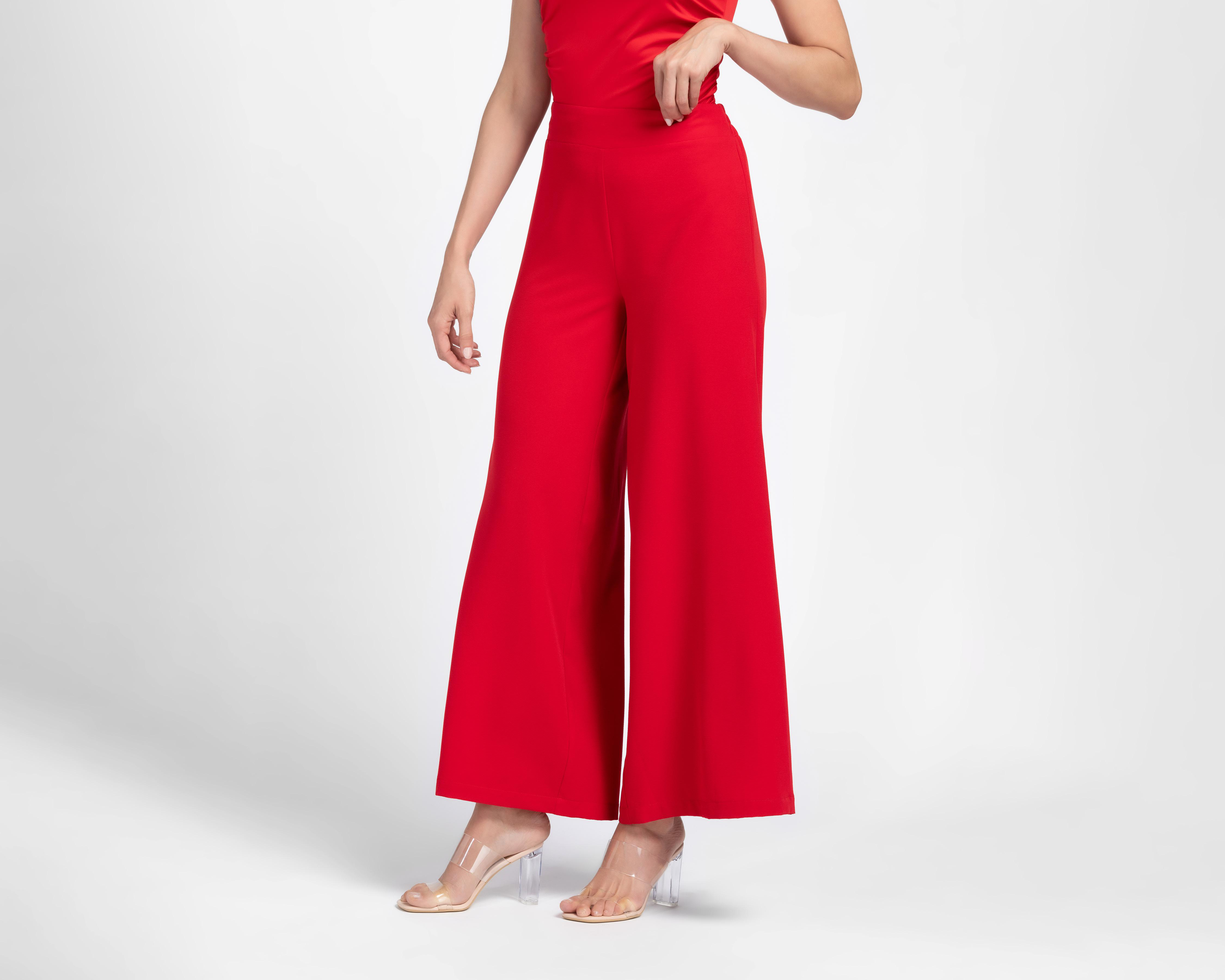 Foto 2 pulgar | Pantalón de Vestir Sahara Rojo para Mujer