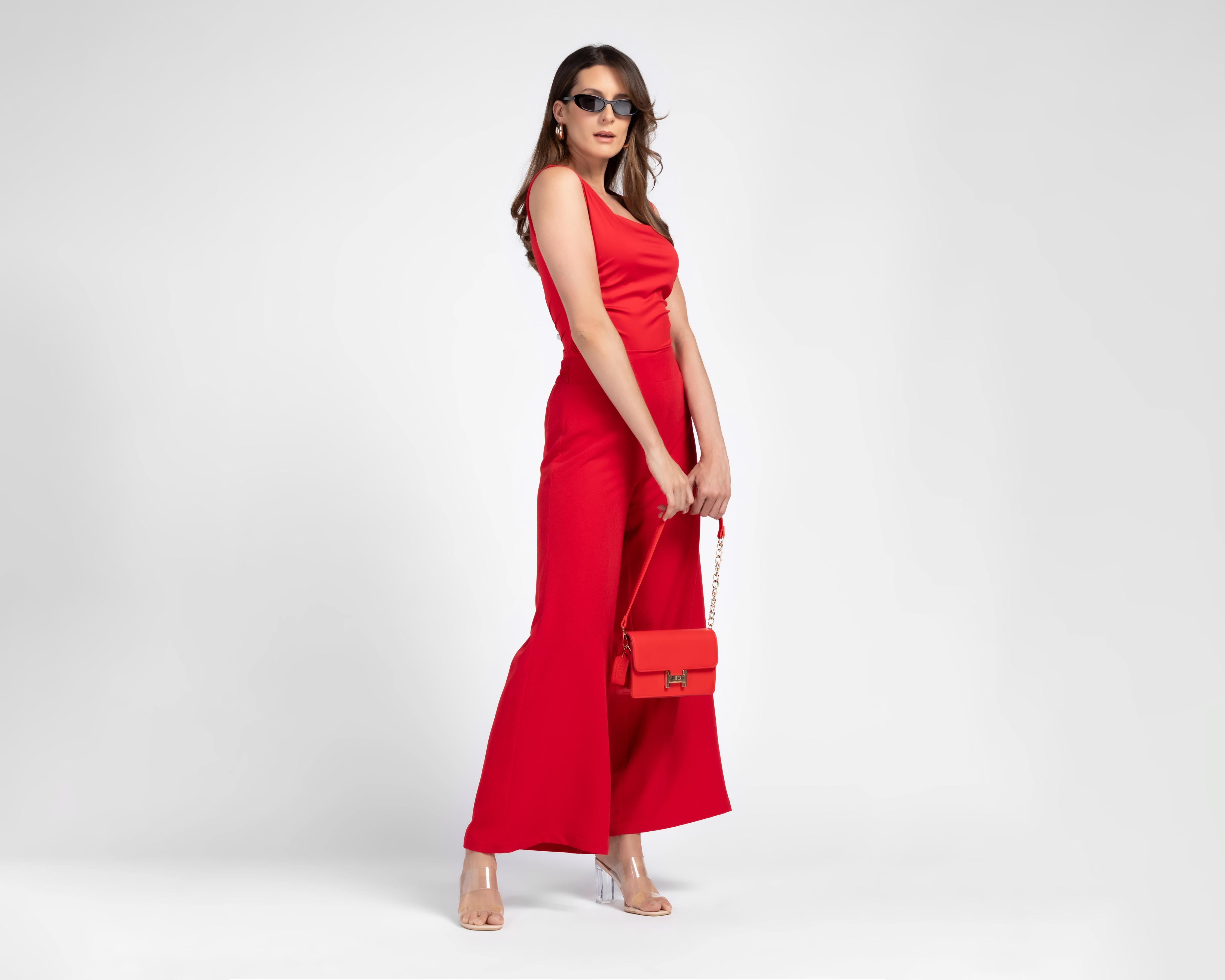 Foto 3 pulgar | Pantalón de Vestir Sahara Rojo para Mujer