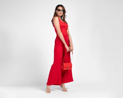 Foto 2 | Pantalón de Vestir Sahara Rojo para Mujer