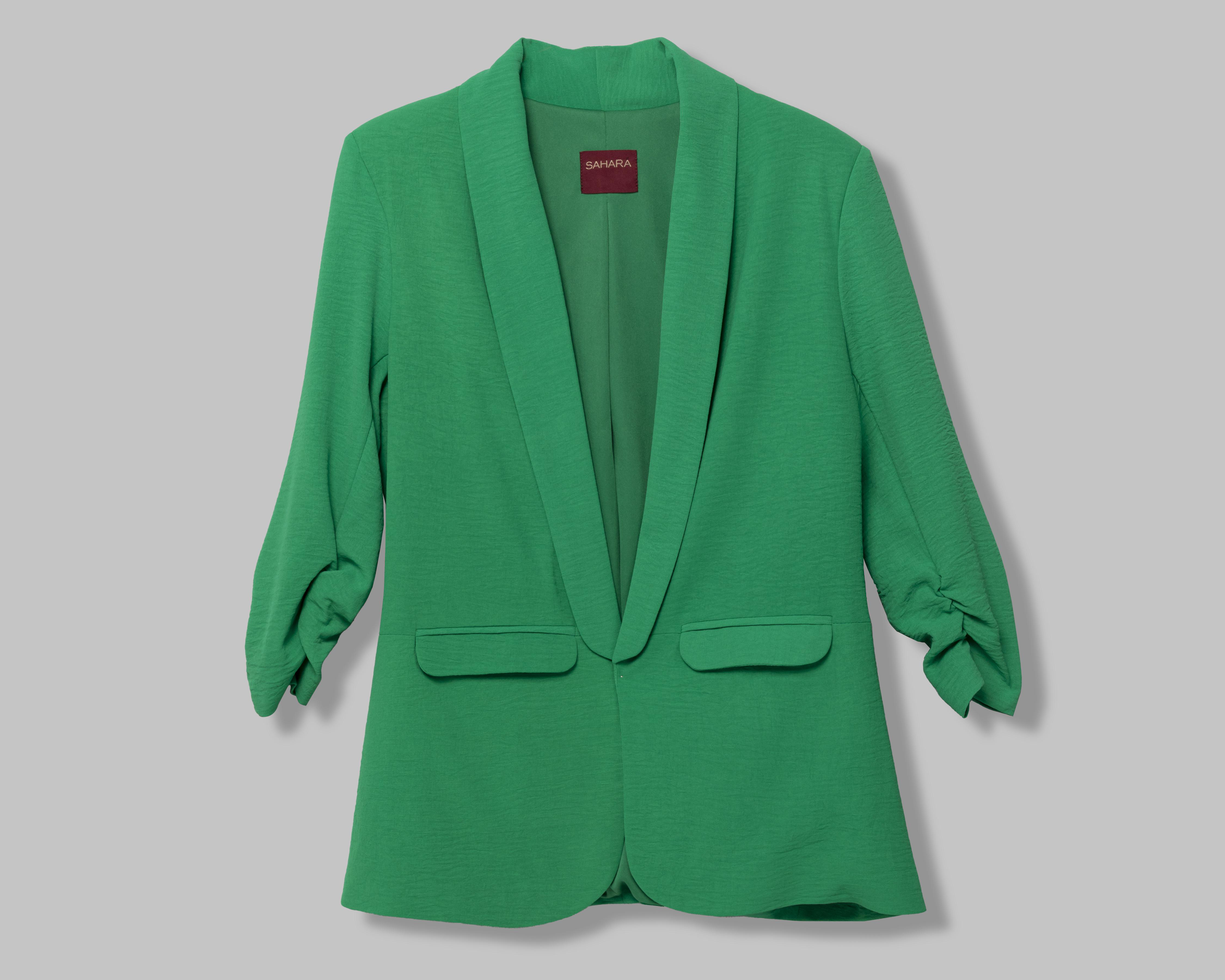 Foto 5 | Blazer Sahara Verde Mangas Zurcidas