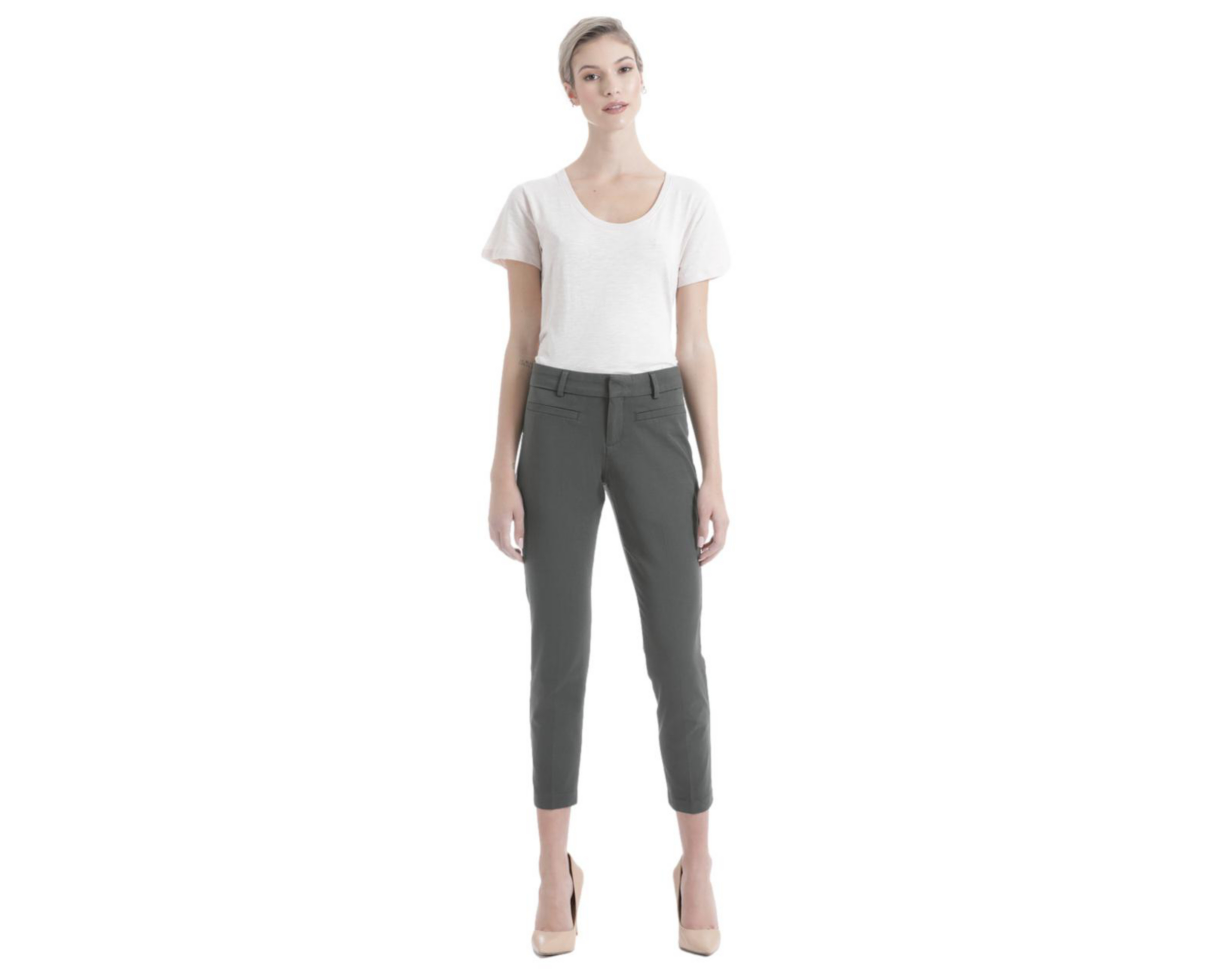 Foto 5 pulgar | Pantalón de Vestir Dockers Refined Slim Ankle Gris para Mujer