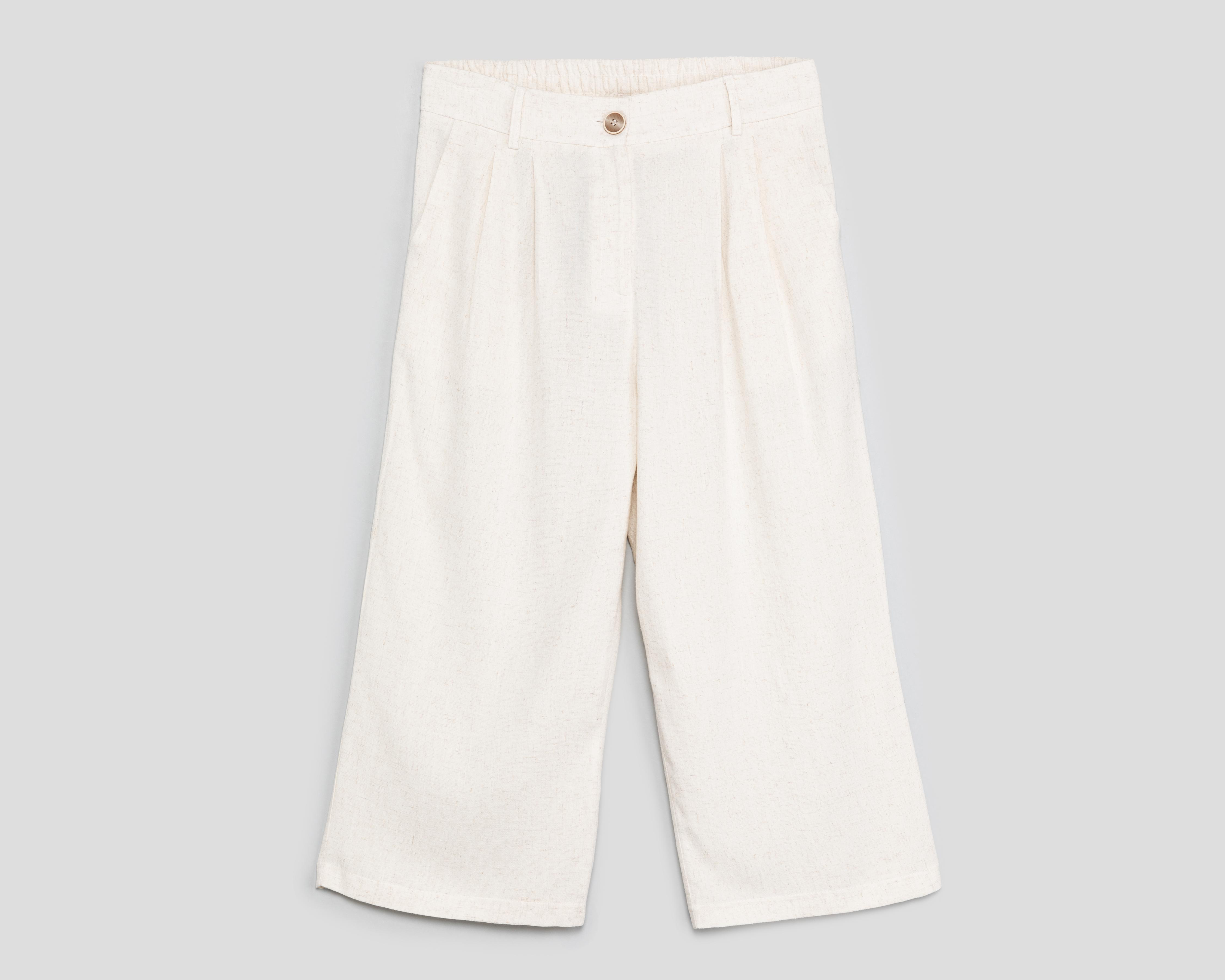 Foto 2 pulgar | Pantalón Capri Sahara con Cintura Alta para Mujer