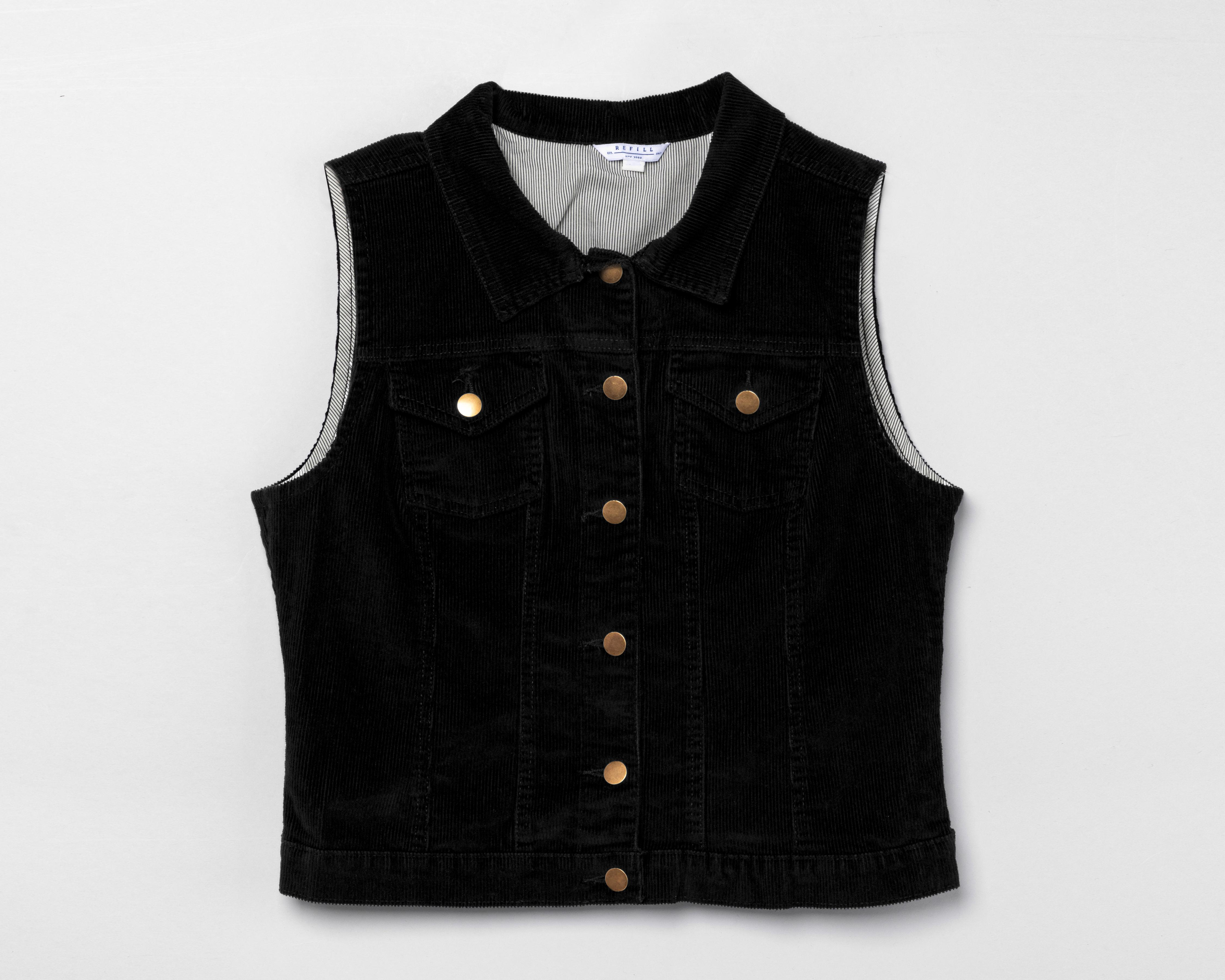 Chaleco Refill de Pana Negro