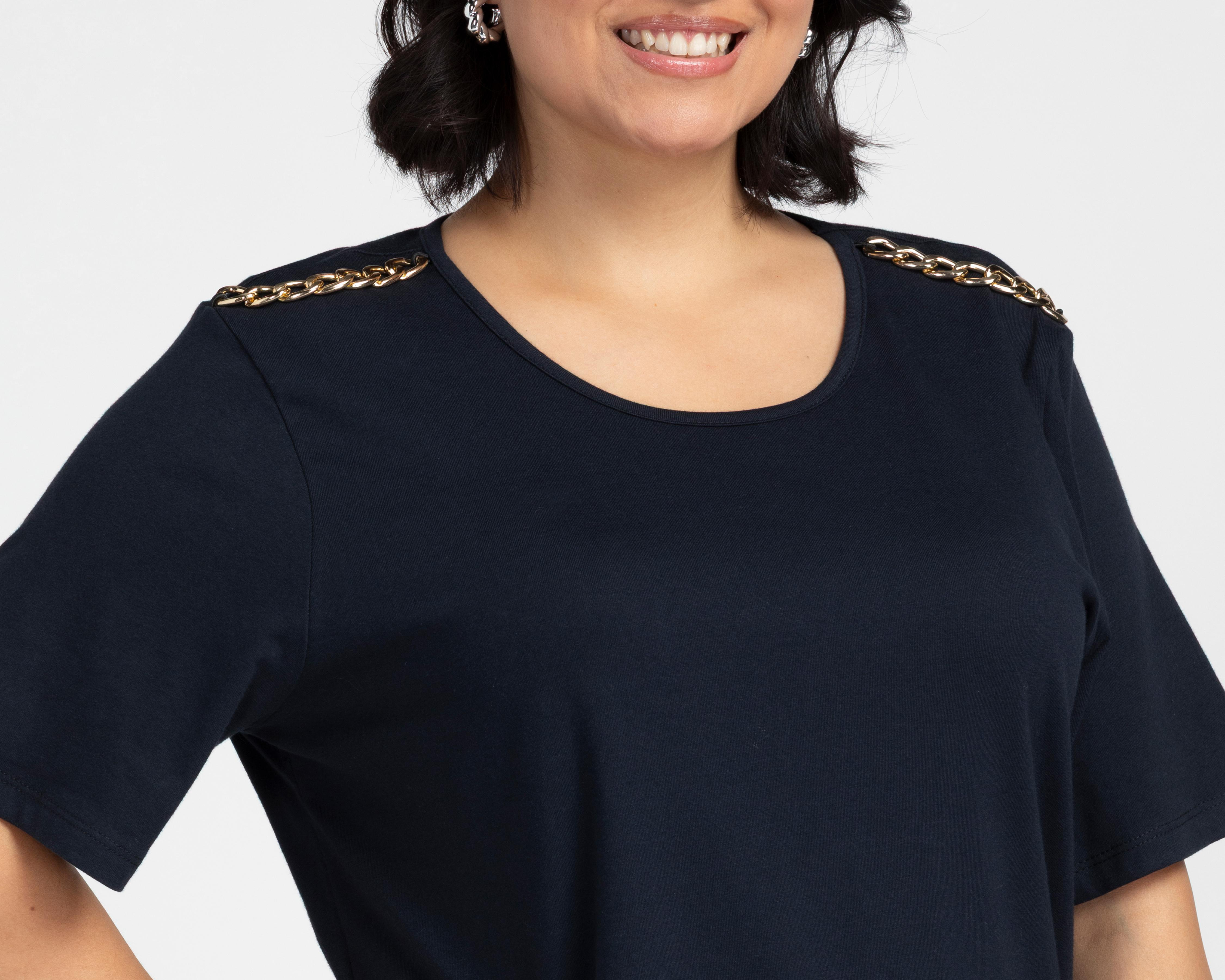 Foto 5 pulgar | Playera Cuello Redondo Sahara para Mujer