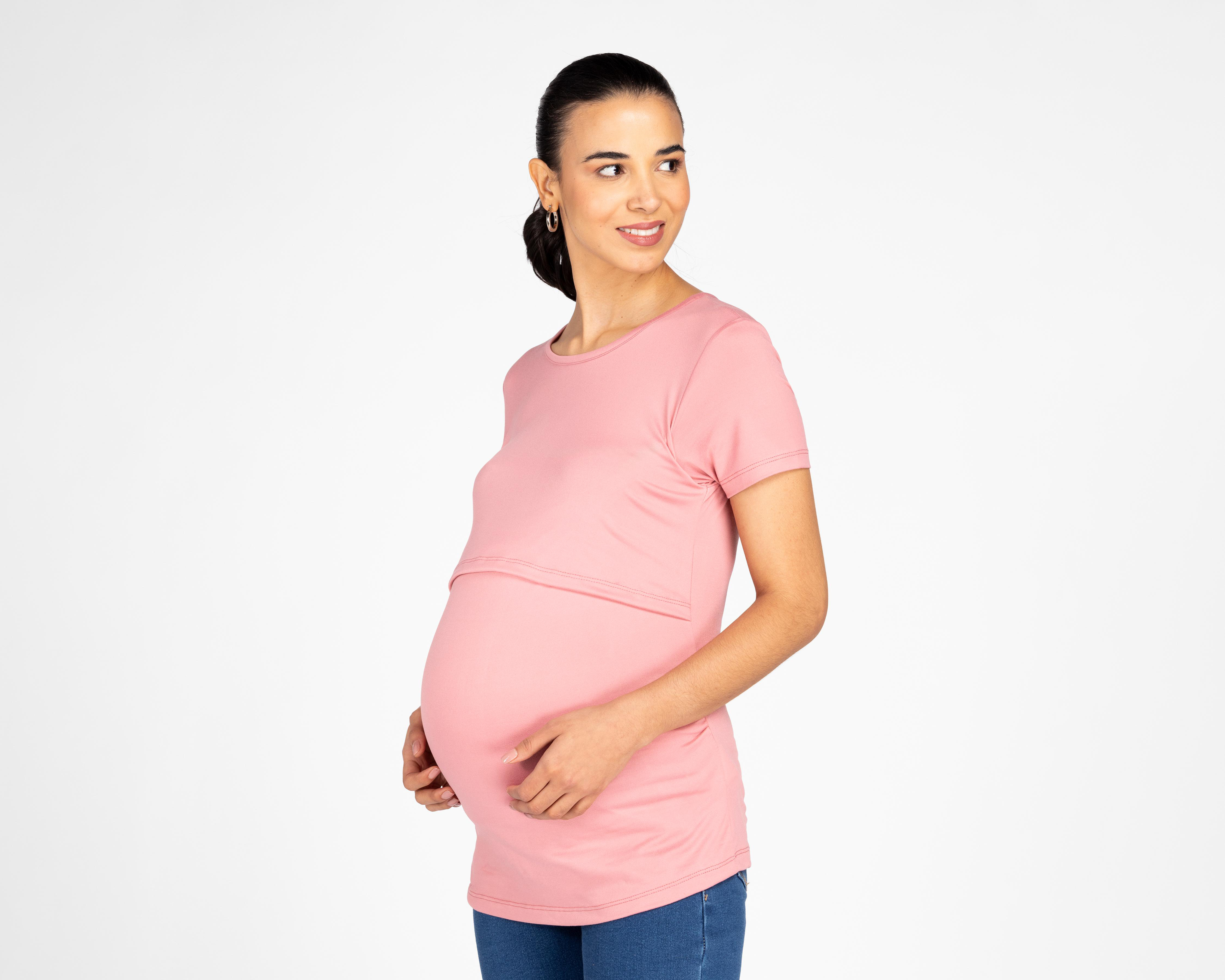 Playera de Maternidad y Lactancia Mamá Bella Manga Corta 2 Piezas