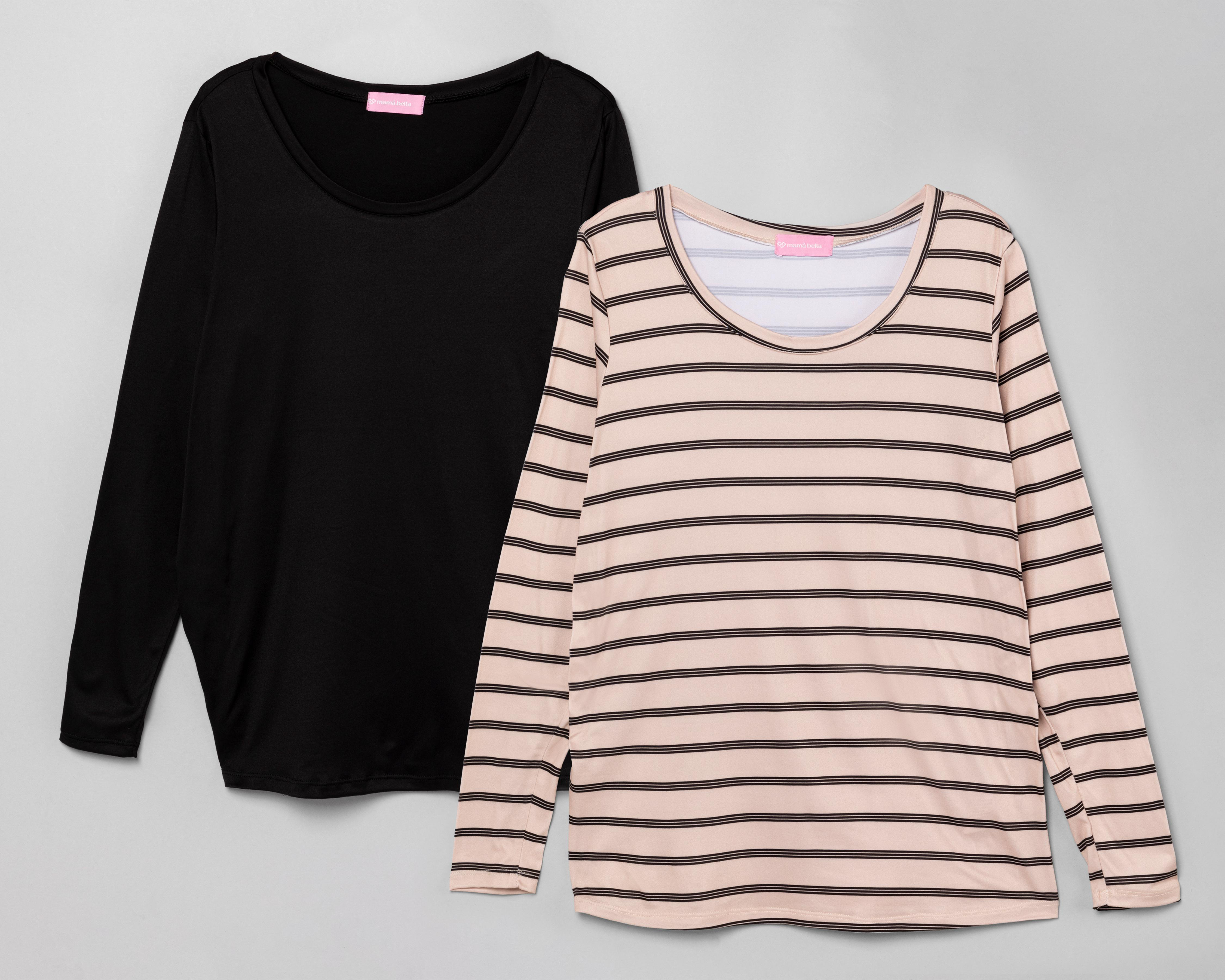 Foto 1 | Playera de Maternidad Mamá Bella Manga Larga 2 Piezas