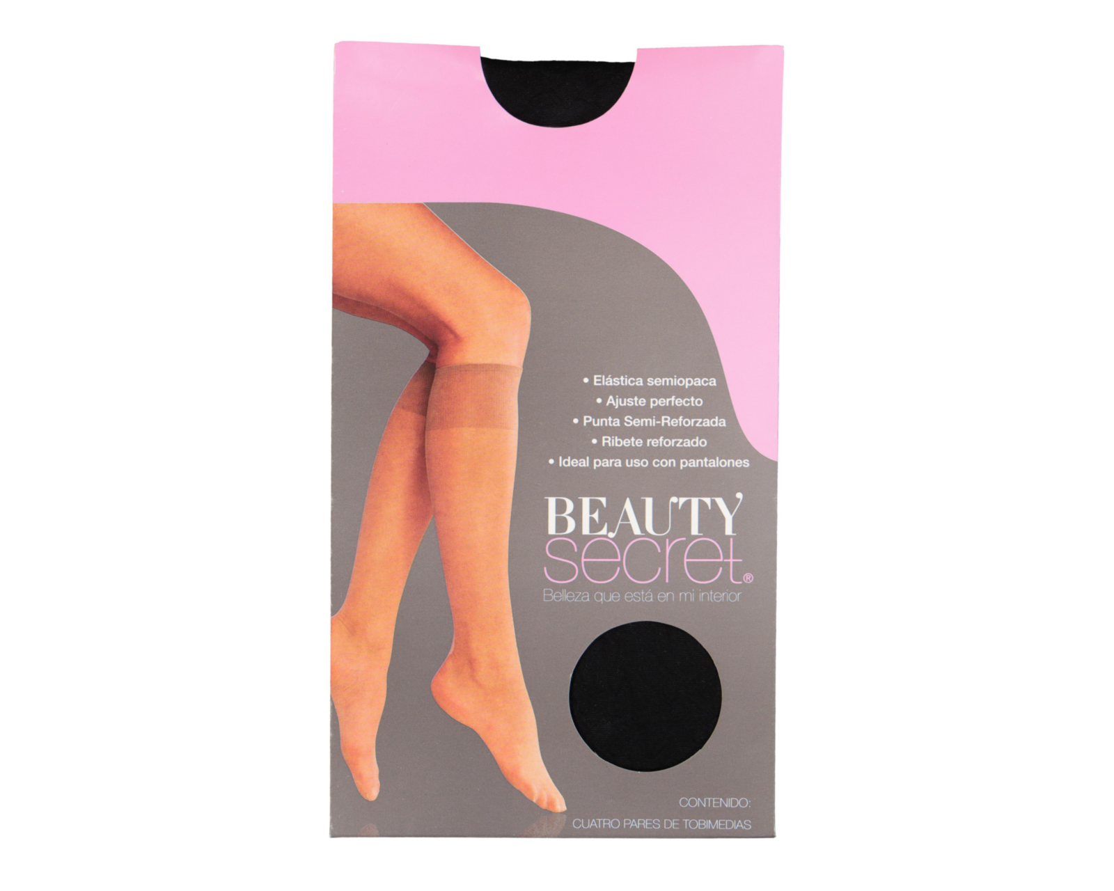 Foto 4 pulgar | Tobimedias Beauty Secret Negras 4 Pares