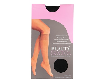 Foto 3 | Tobimedias Beauty Secret Negras 4 Pares