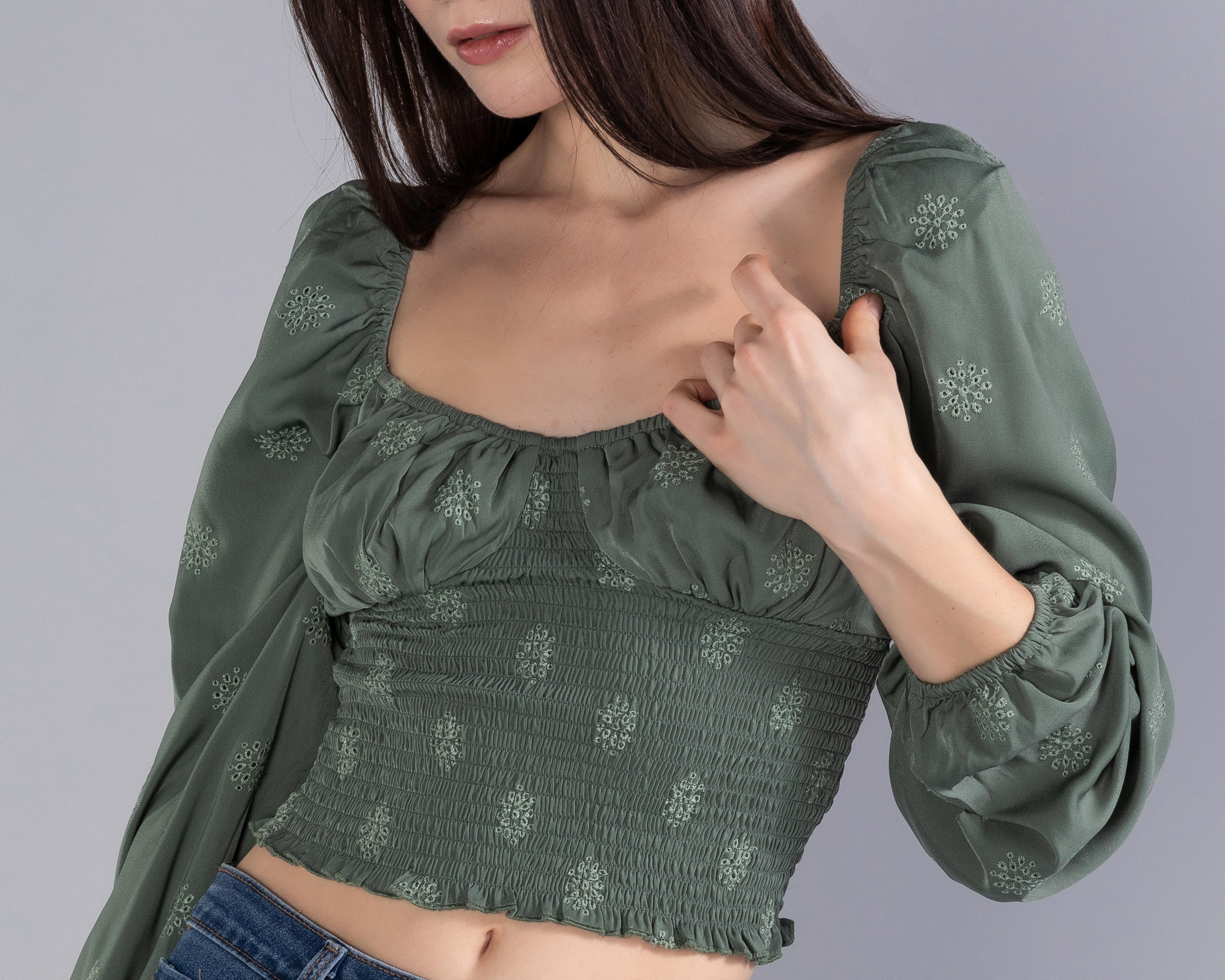Foto 5 pulgar | Crop Top Strona Manga Larga para Mujer