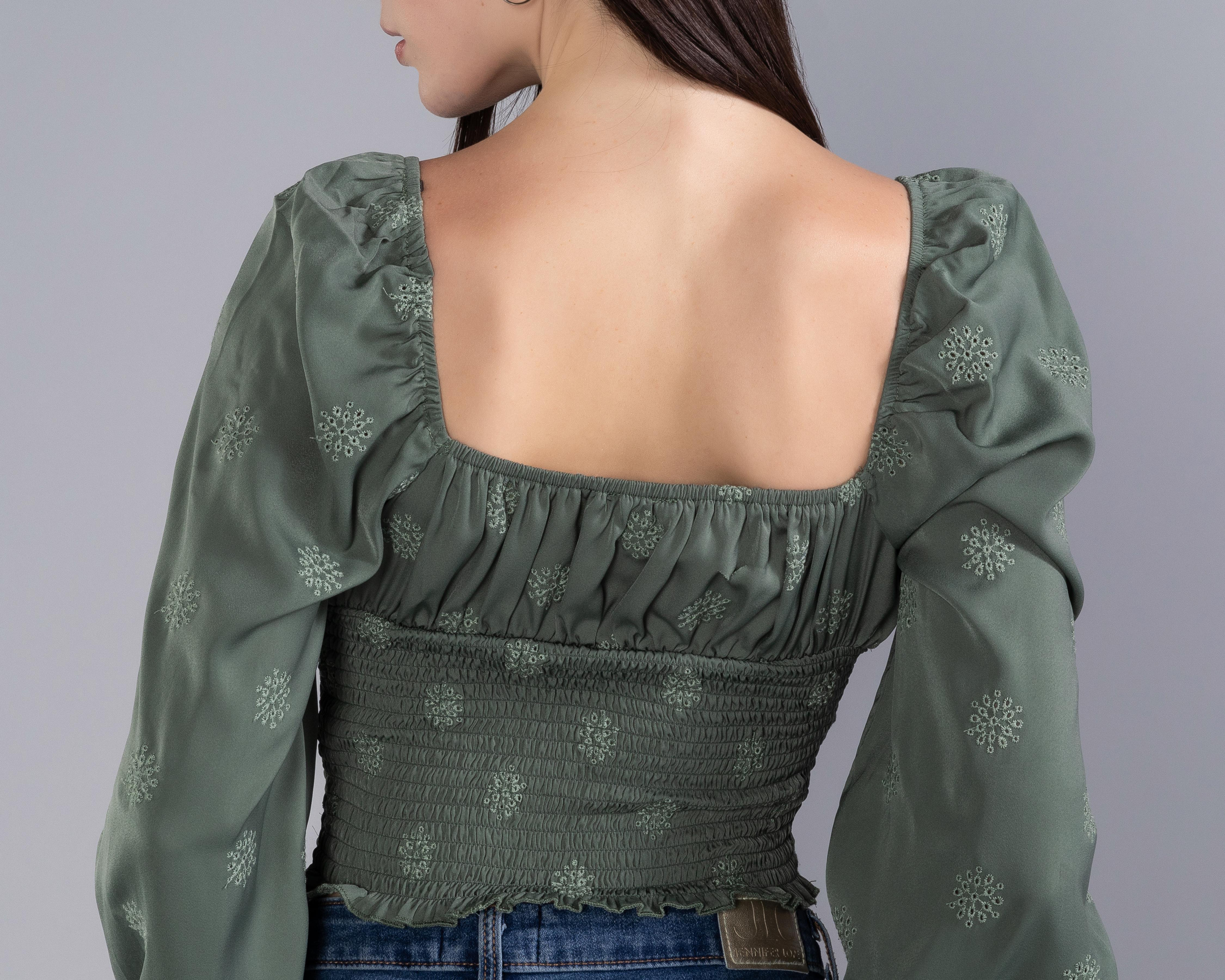 Foto 5 | Crop Top Strona Manga Larga para Mujer