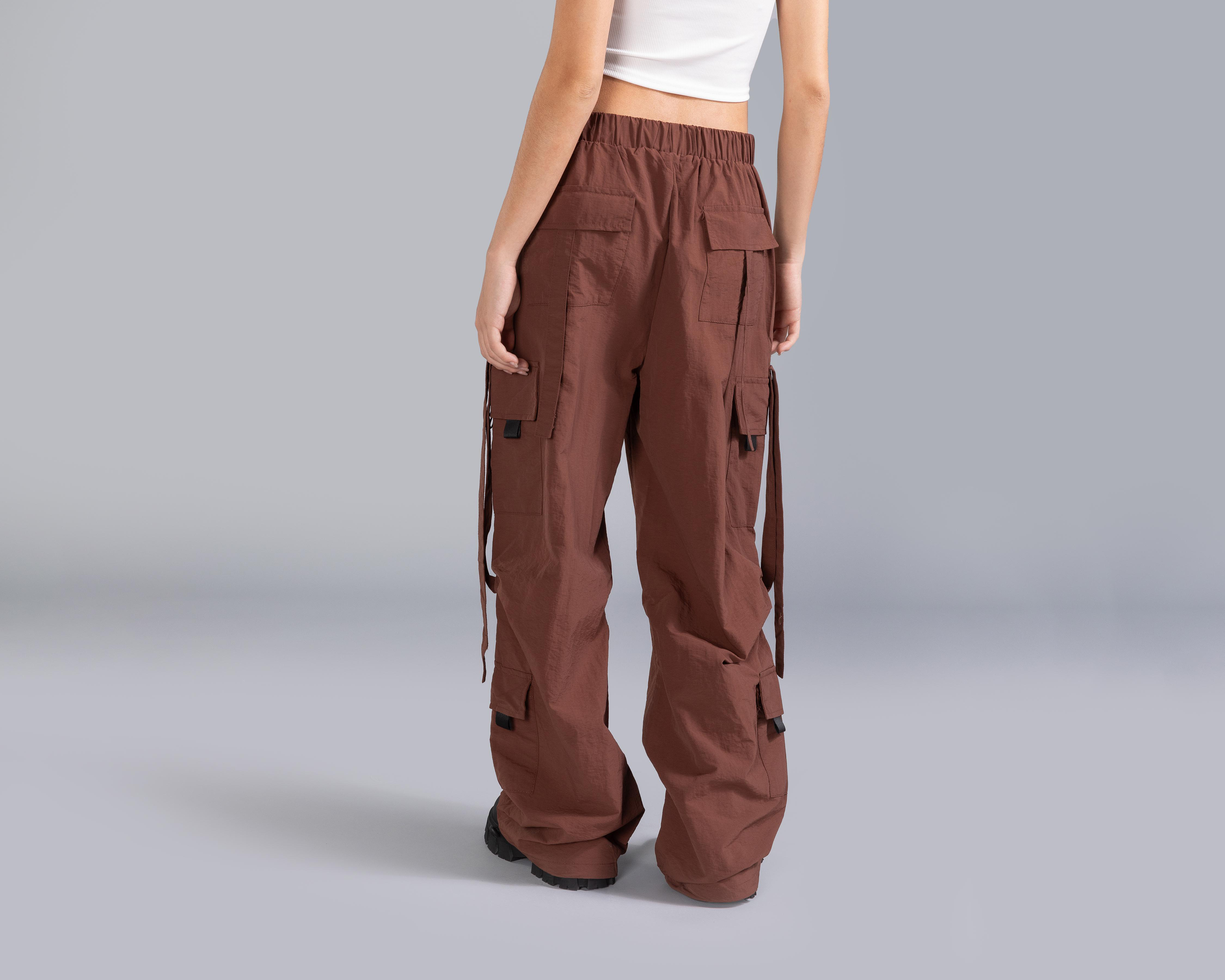 Foto 4 pulgar | Pantalón Cargo Strona Café para Mujer