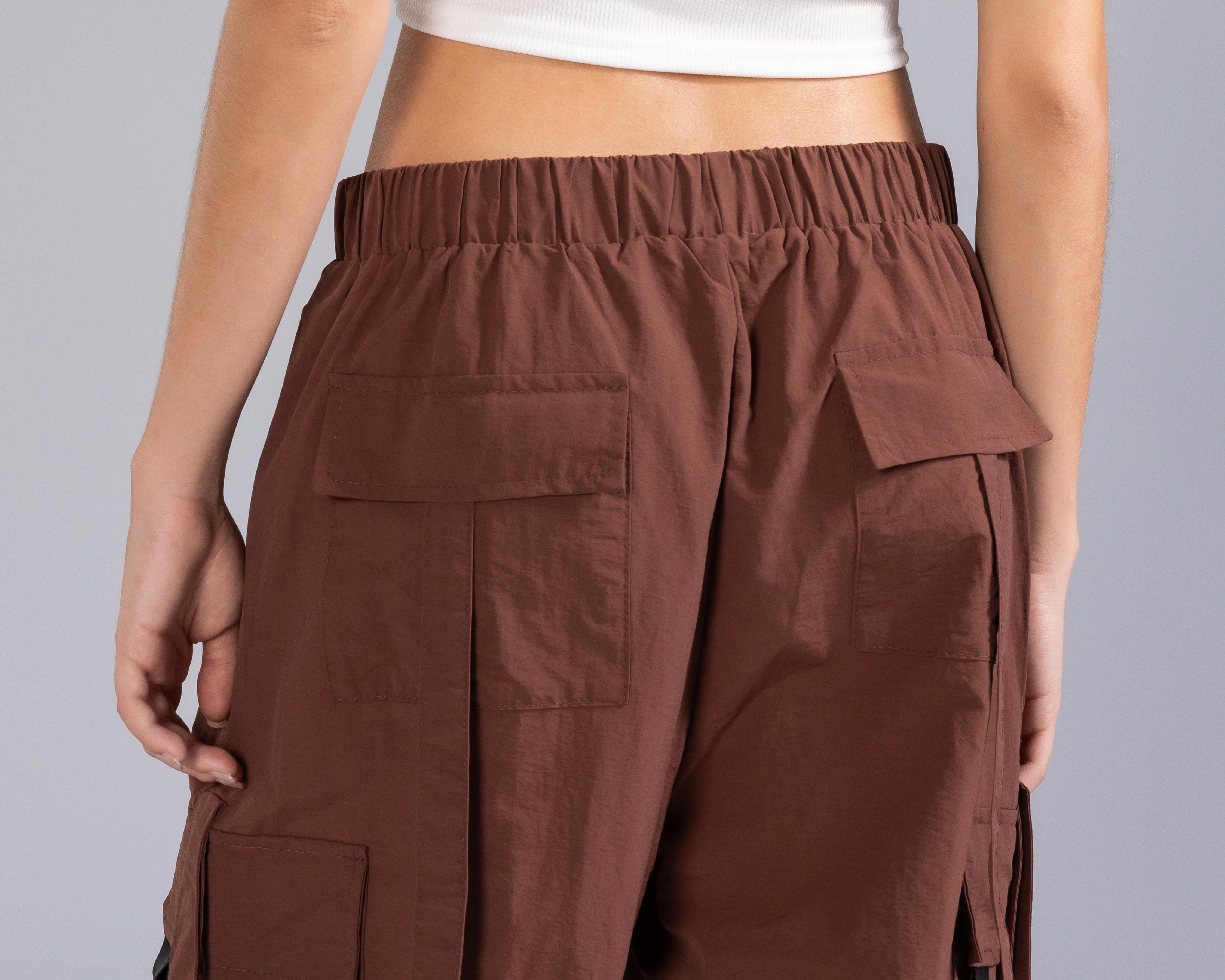 Foto 6 pulgar | Pantalón Cargo Strona Café para Mujer