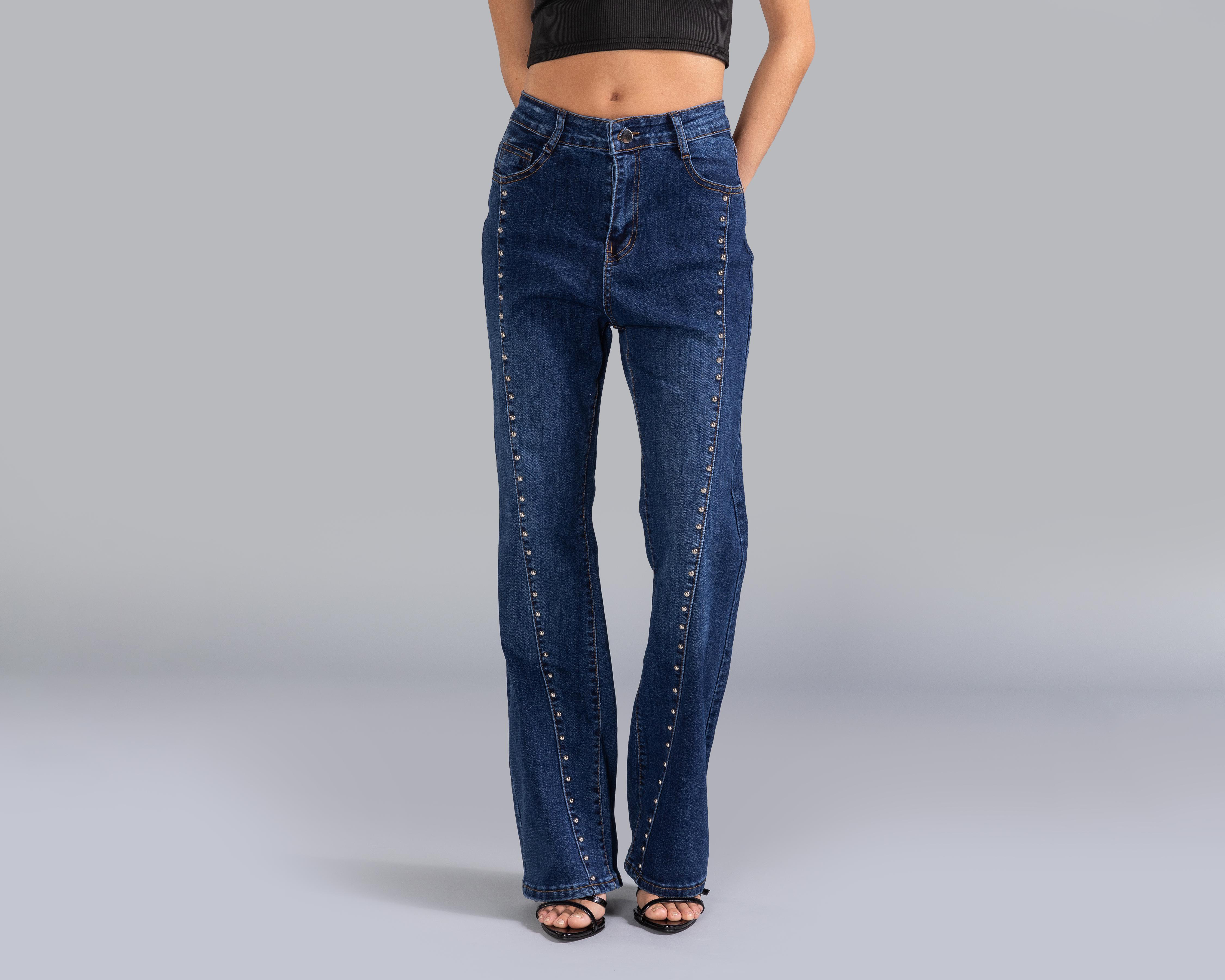 Foto 3 pulgar | Jeans Flare Strona para Mujer