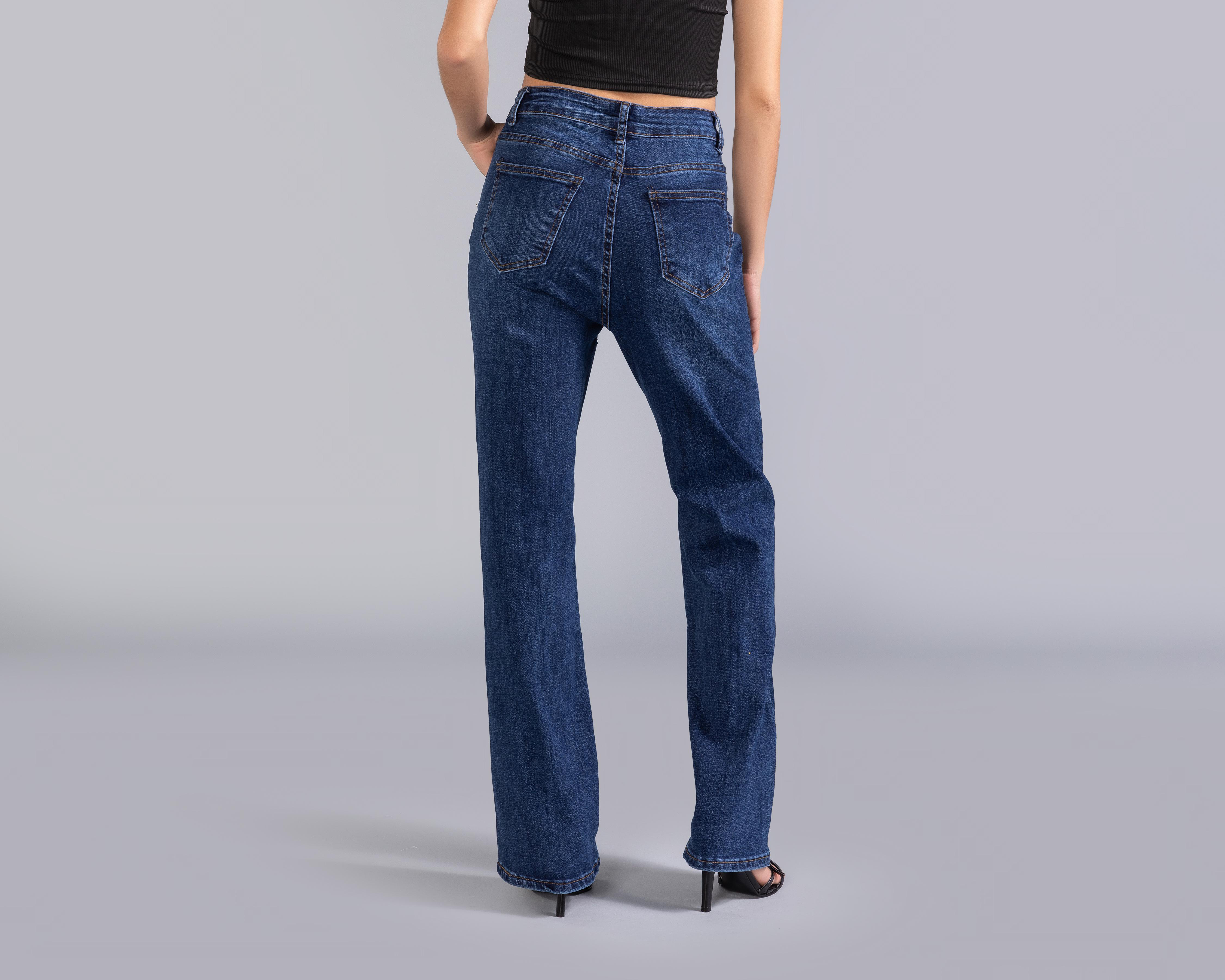 Foto 4 pulgar | Jeans Flare Strona para Mujer