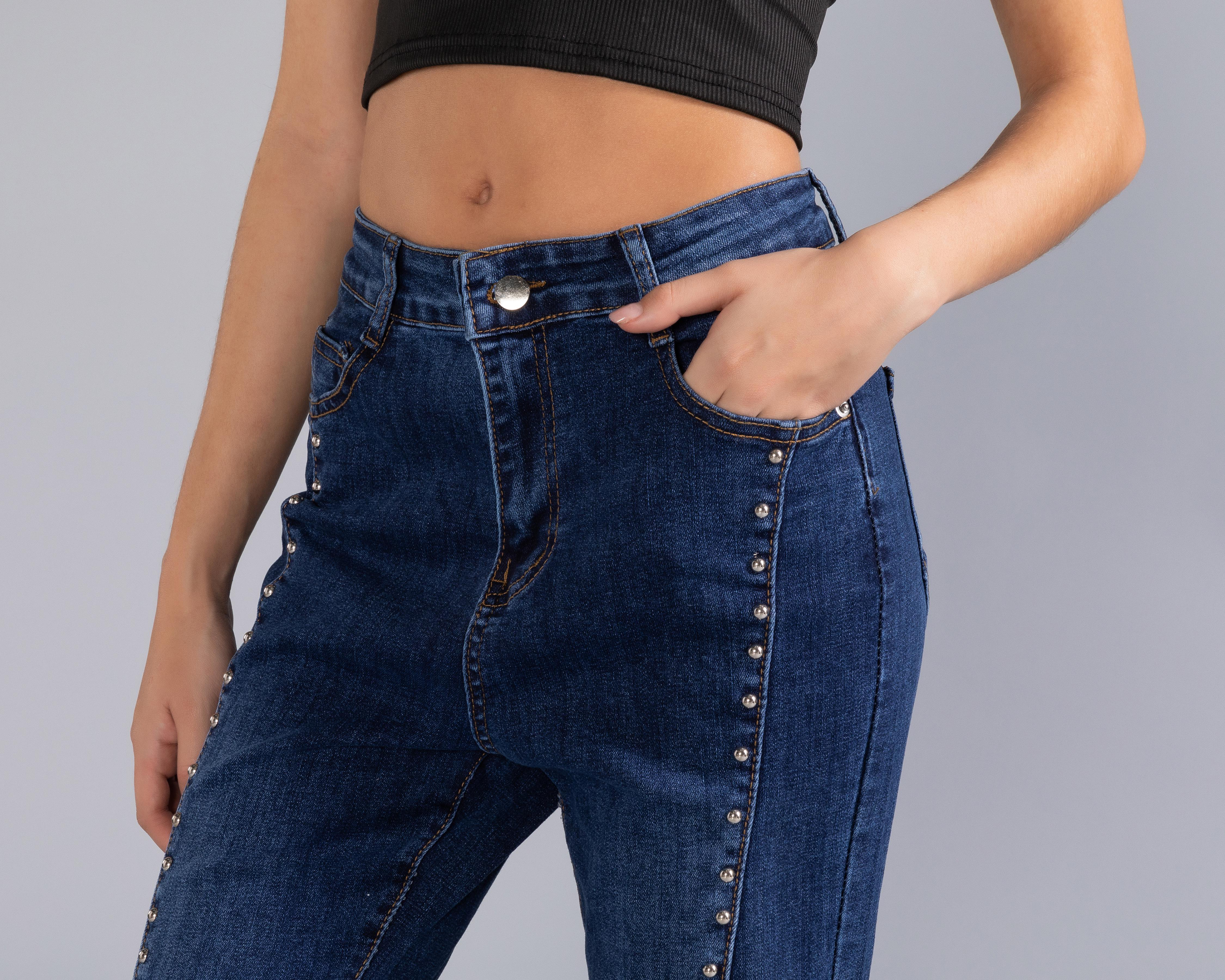 Foto 5 pulgar | Jeans Flare Strona para Mujer