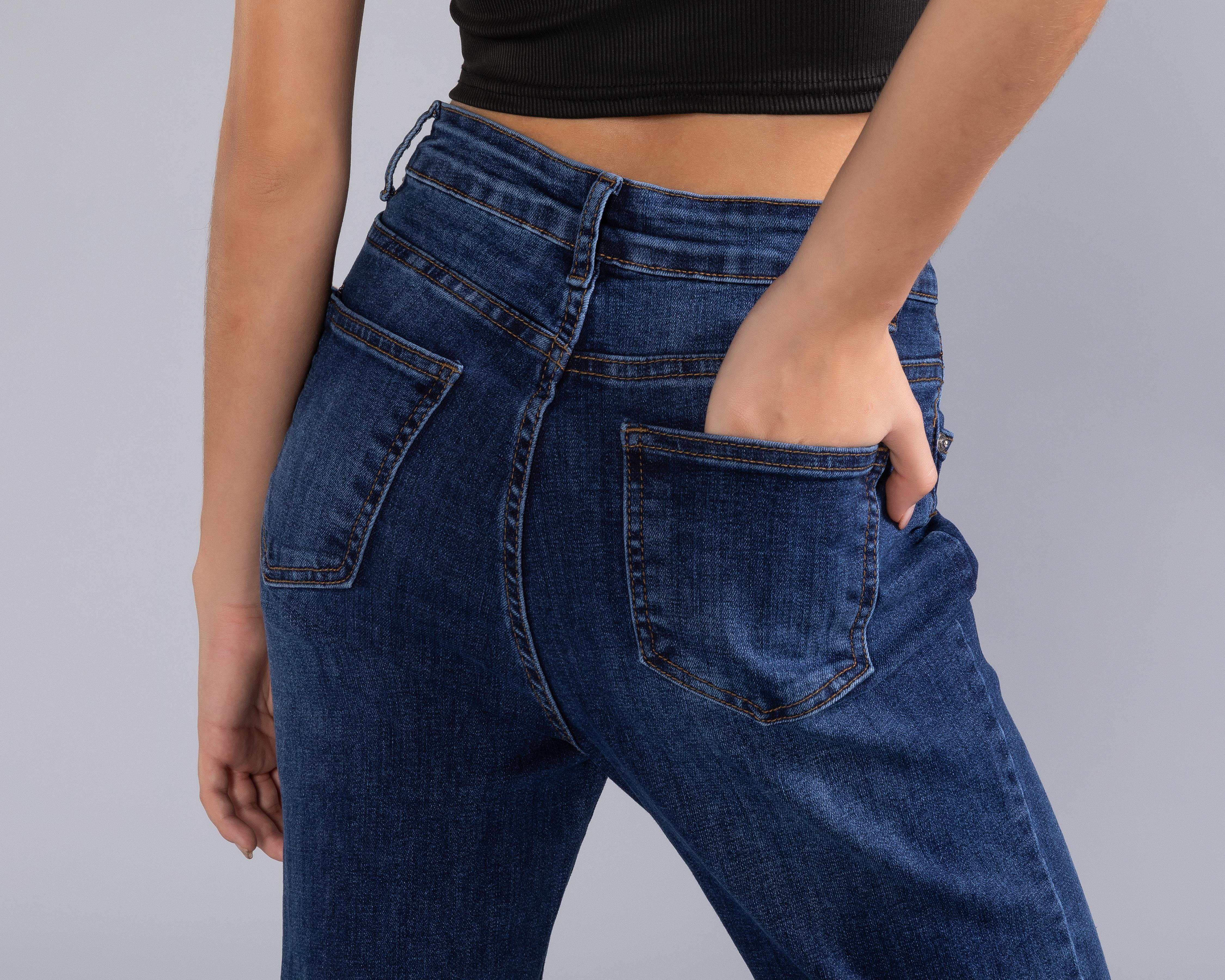 Foto 6 pulgar | Jeans Flare Strona para Mujer