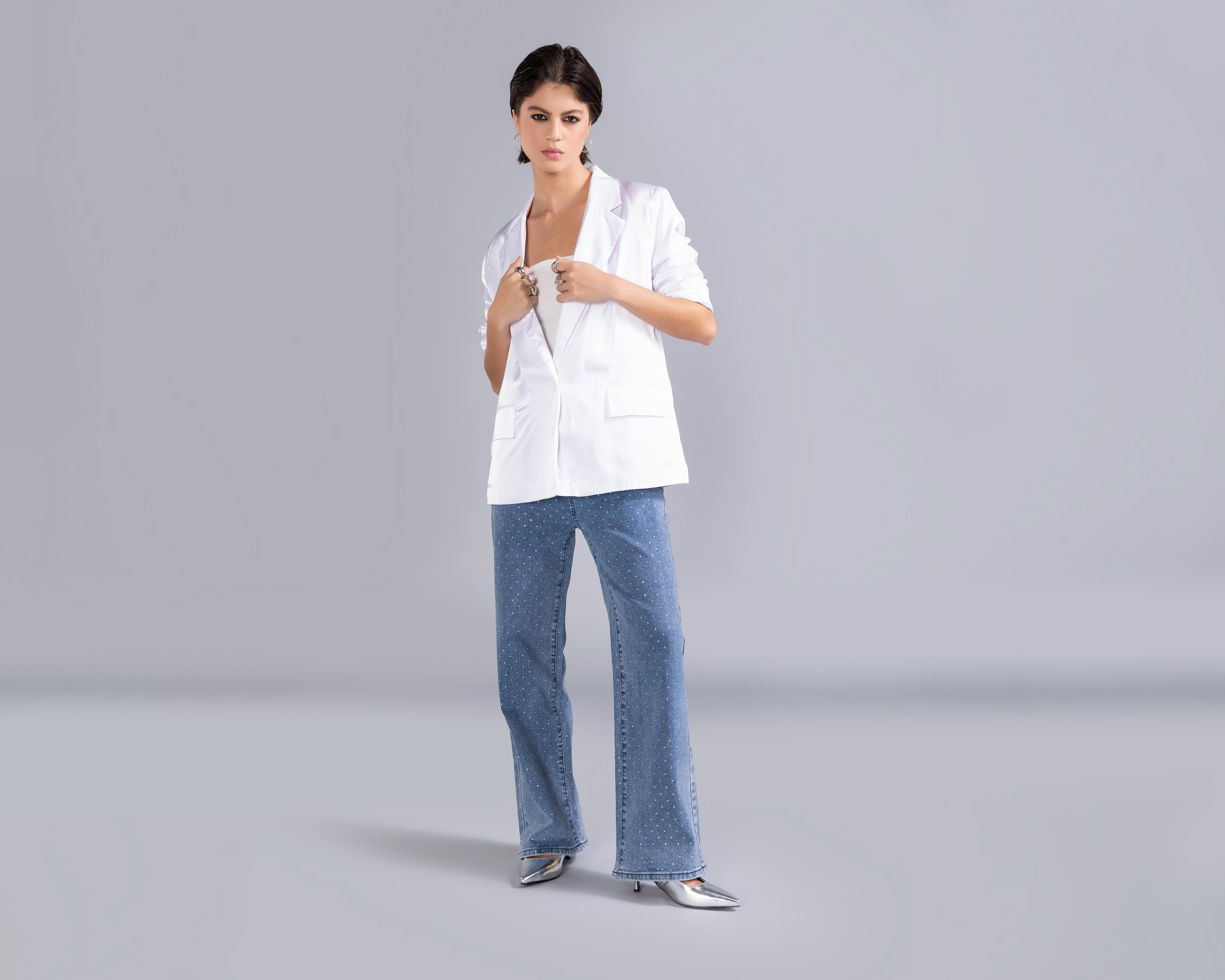 Foto 2 pulgar | Jeans Mom Strona para Mujer
