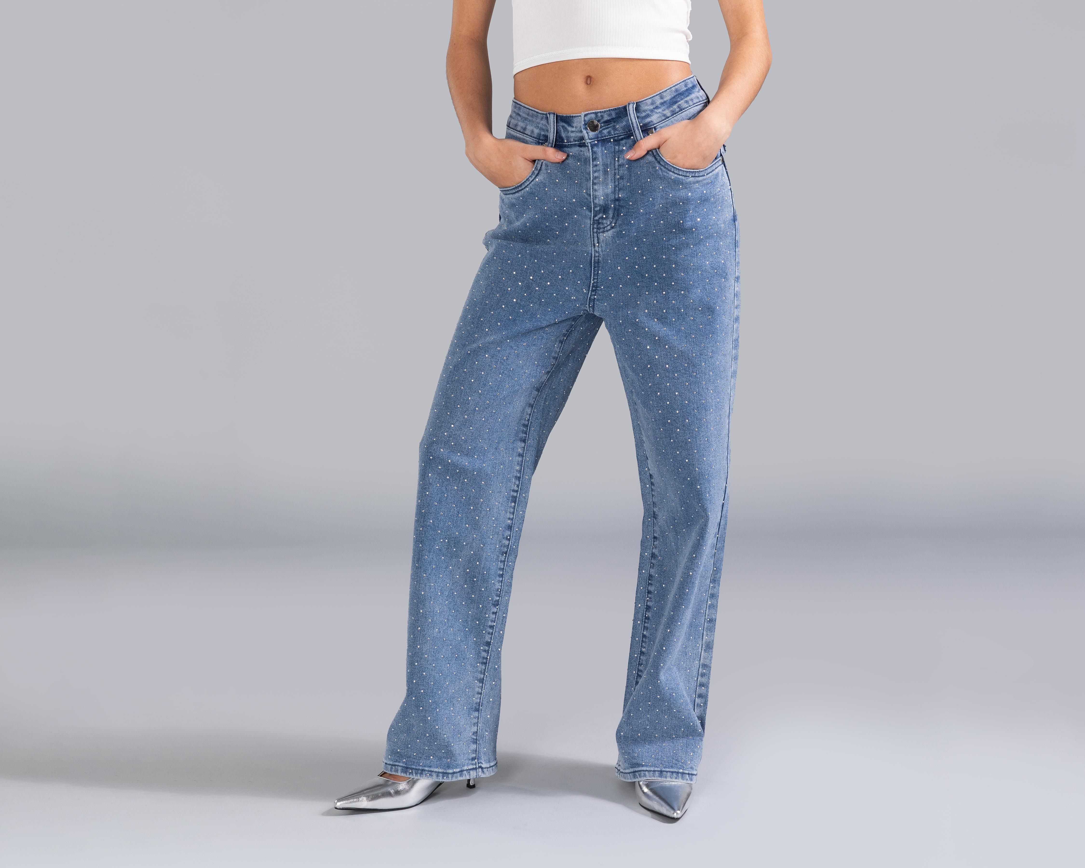Foto 3 pulgar | Jeans Mom Strona para Mujer