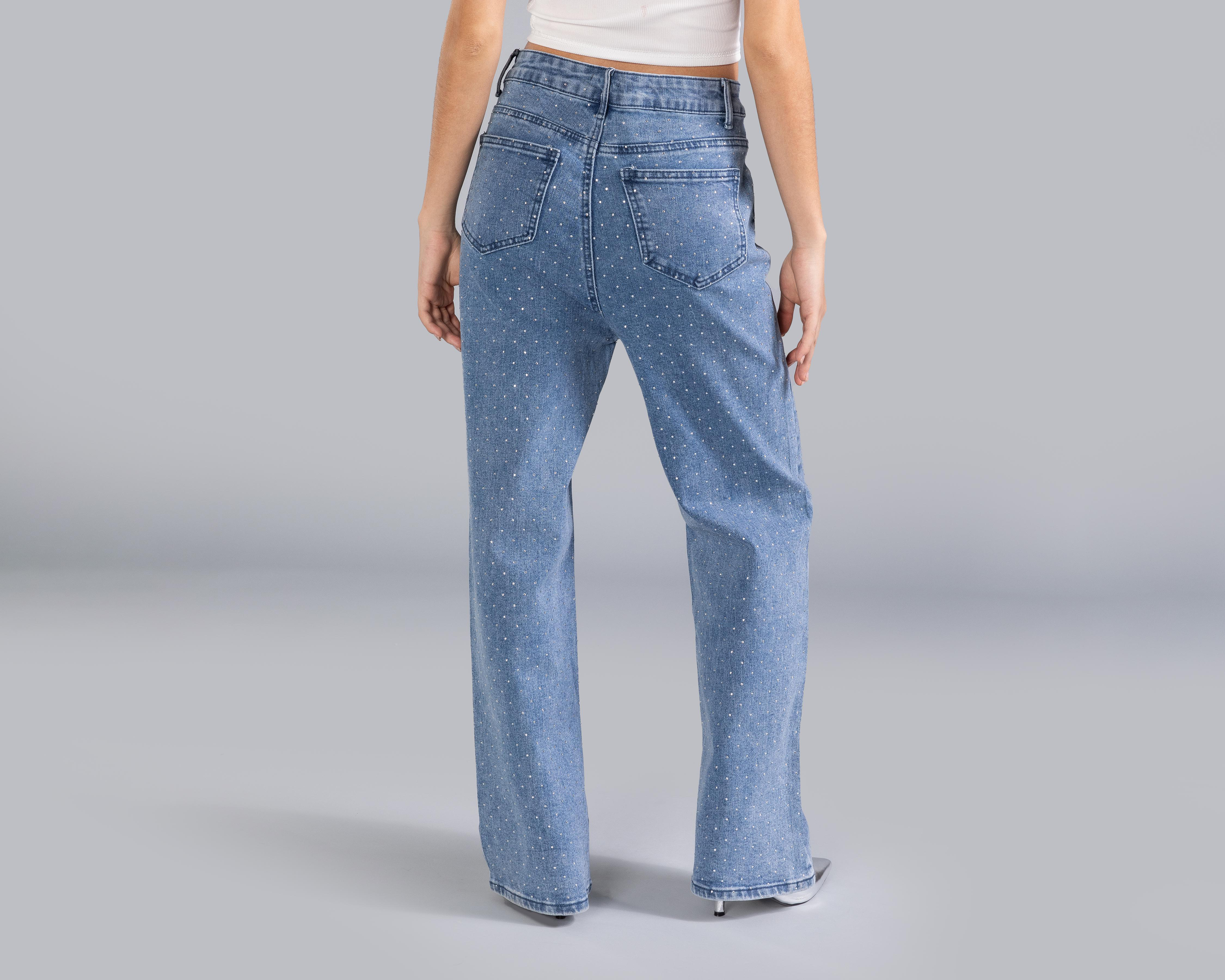 Foto 4 pulgar | Jeans Mom Strona para Mujer