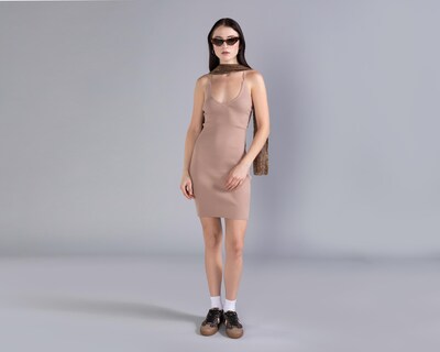 Foto 1 | Vestido Casual Strona Café de Tirantes