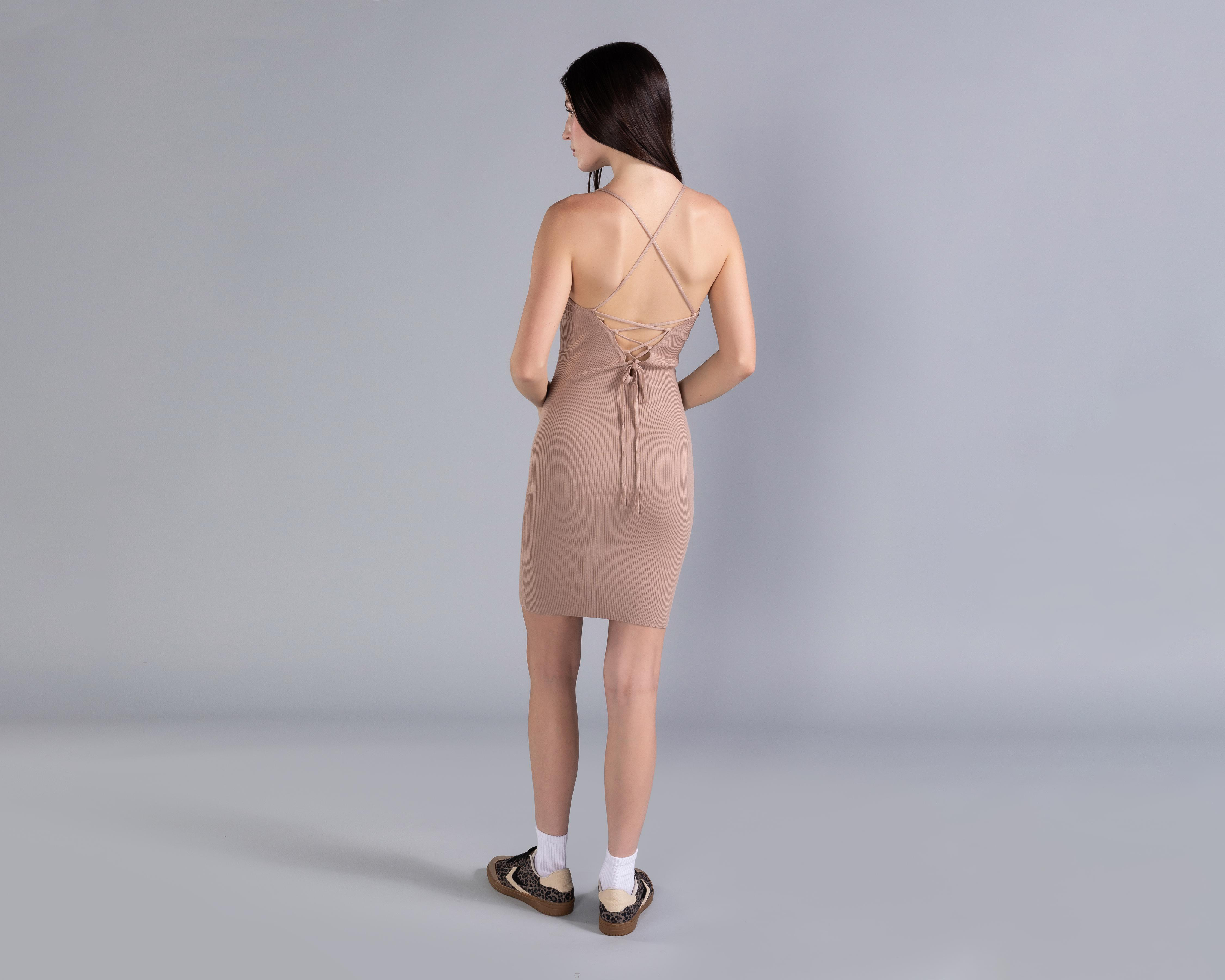 Foto 4 pulgar | Vestido Casual Strona Café de Tirantes