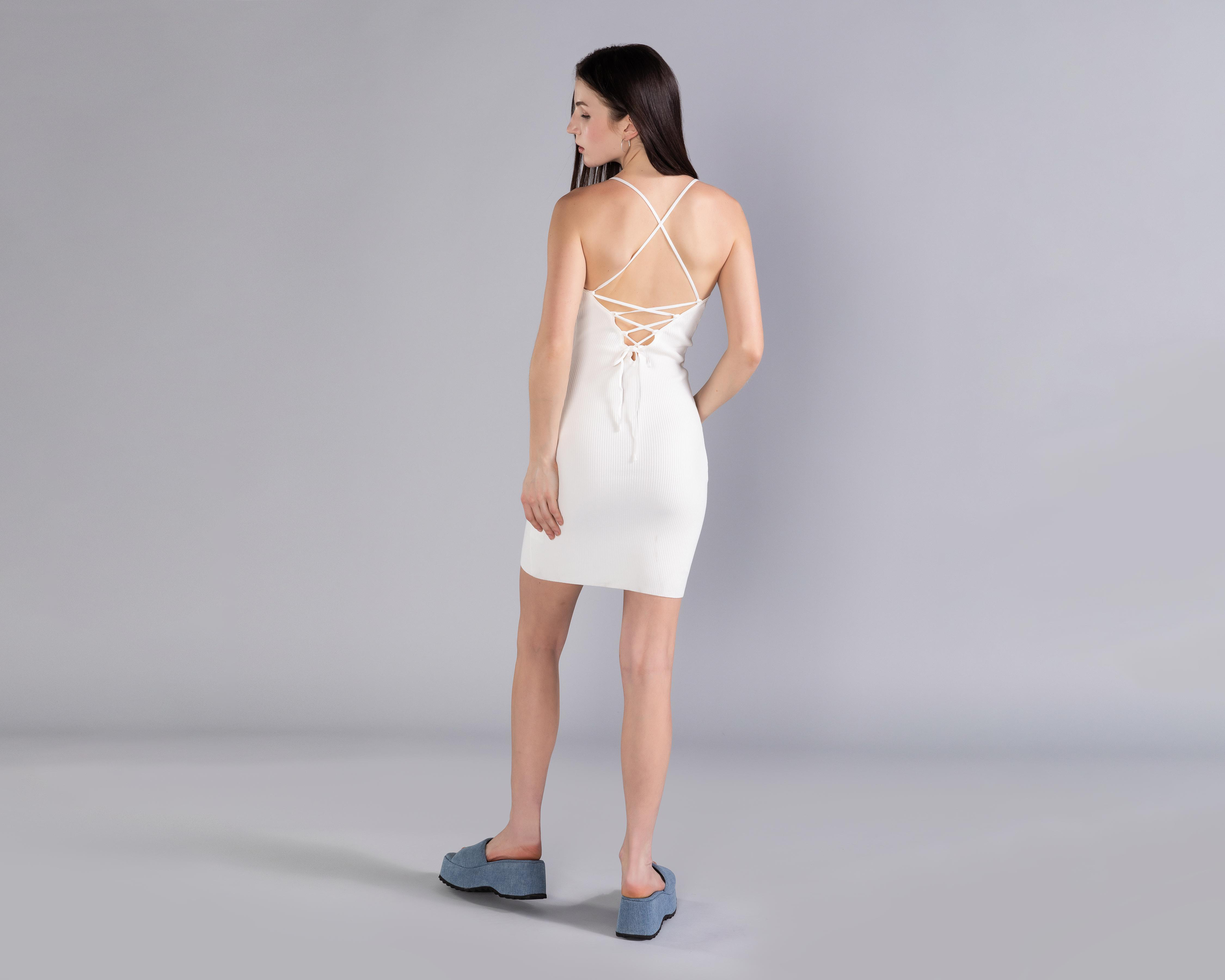 Foto 4 pulgar | Vestido Casual Strona Blanco para Mujer