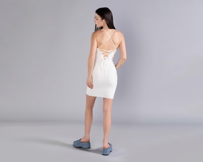 Foto 3 | Vestido Casual Strona Blanco para Mujer
