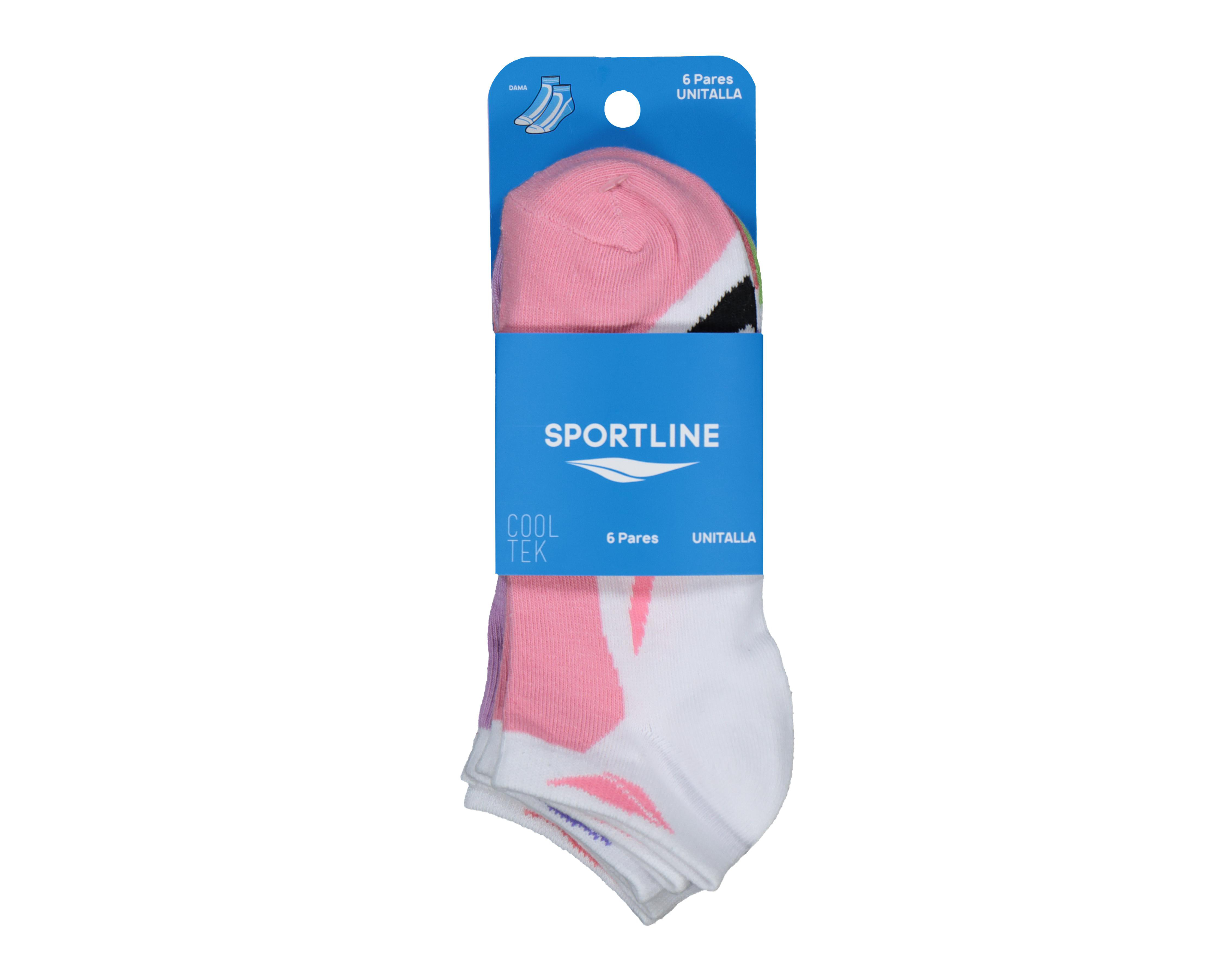 Foto 4 pulgar | Calcetas Deportivas Sportline CoolTek para Mujer 6 Pares