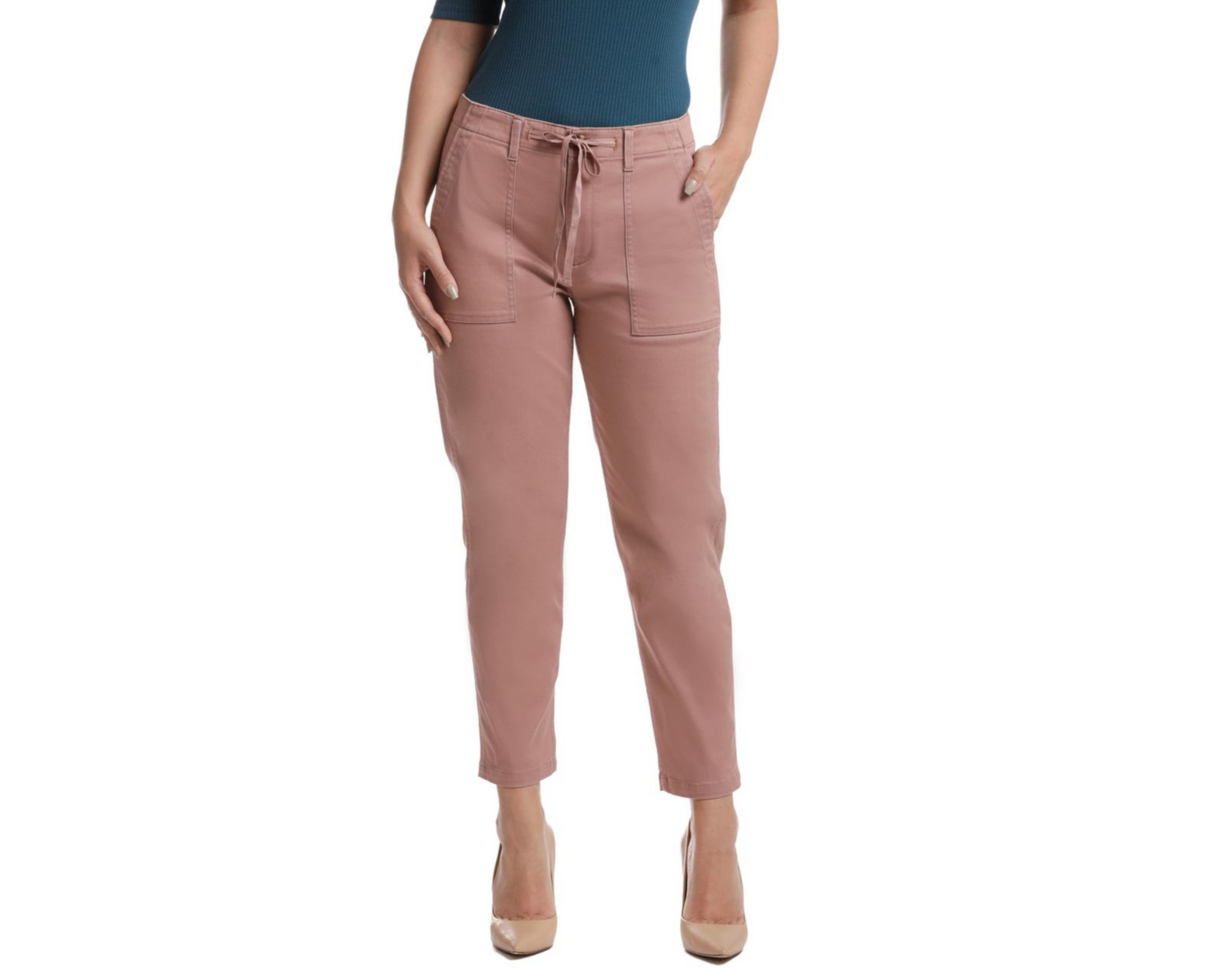 Pantalón Casual Dockers Utility Skinny Crop Rosa para Mujer