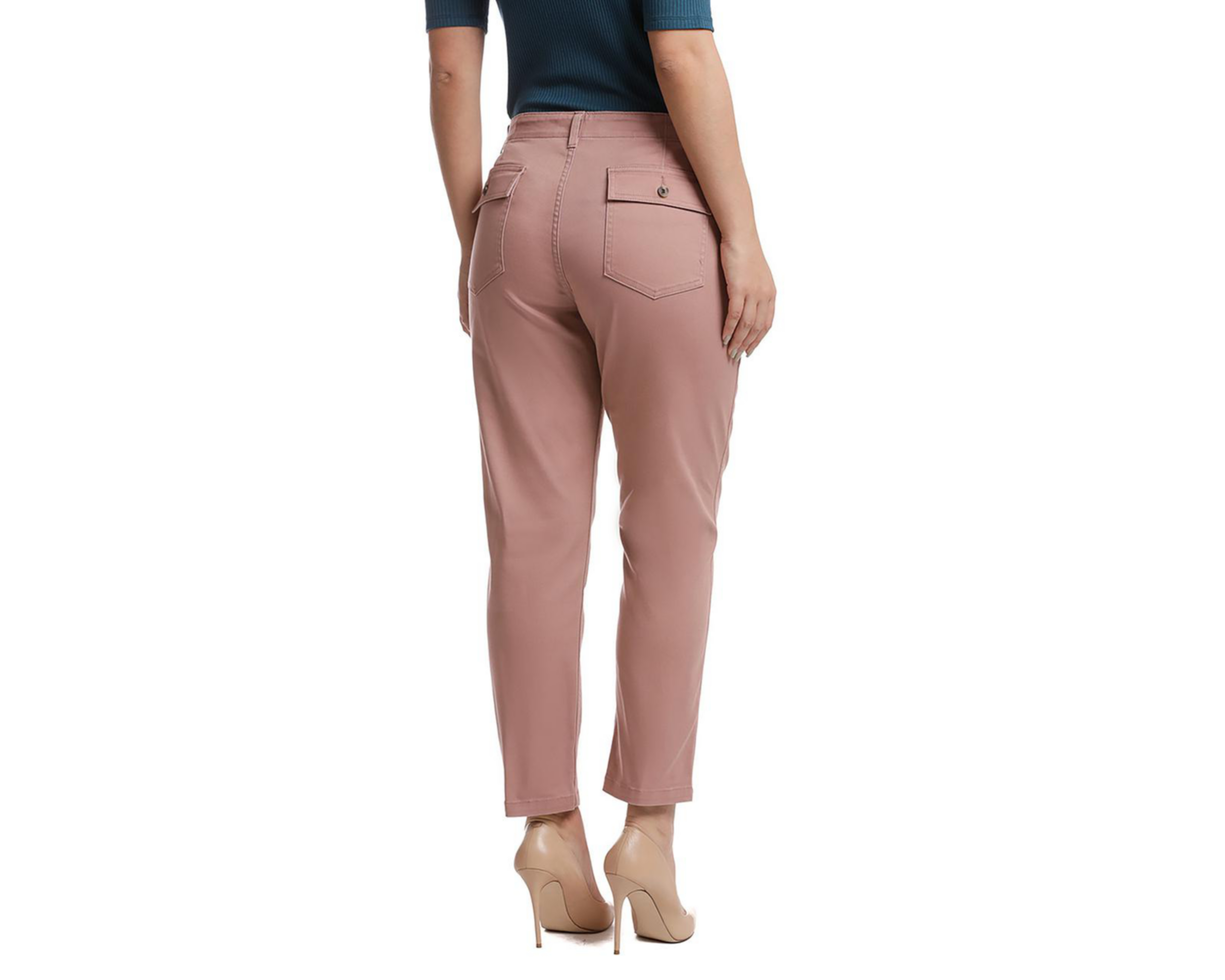 Foto 4 pulgar | Pantalón Casual Dockers Utility Skinny Crop Rosa para Mujer