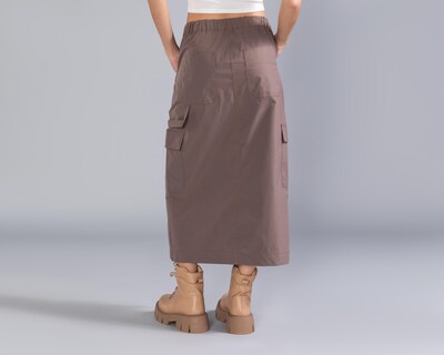 Foto 3 | Falda Larga Strona Café para Mujer