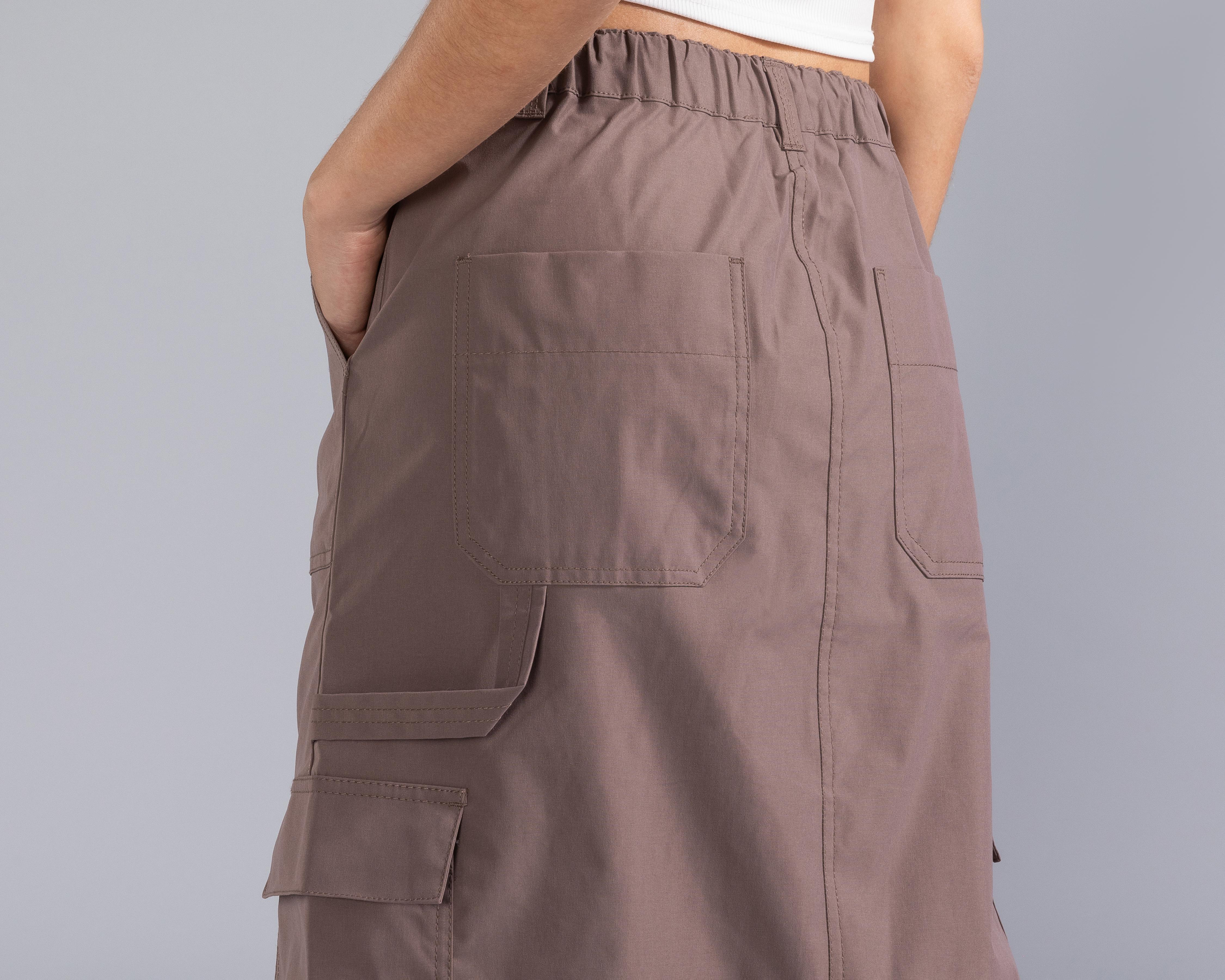 Foto 5 | Falda Larga Strona Café para Mujer