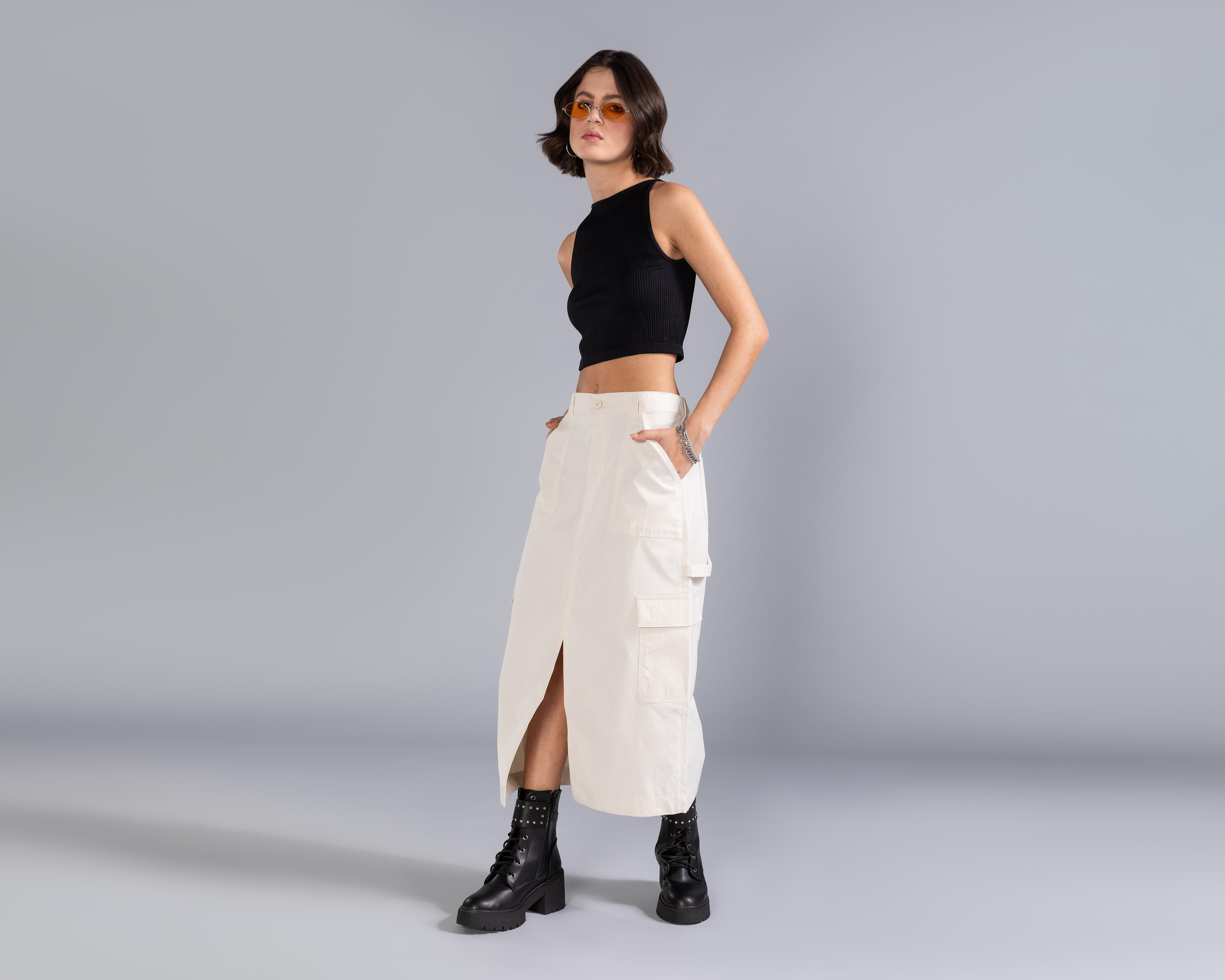 Foto 1 | Falda Larga Strona Blanca para Mujer