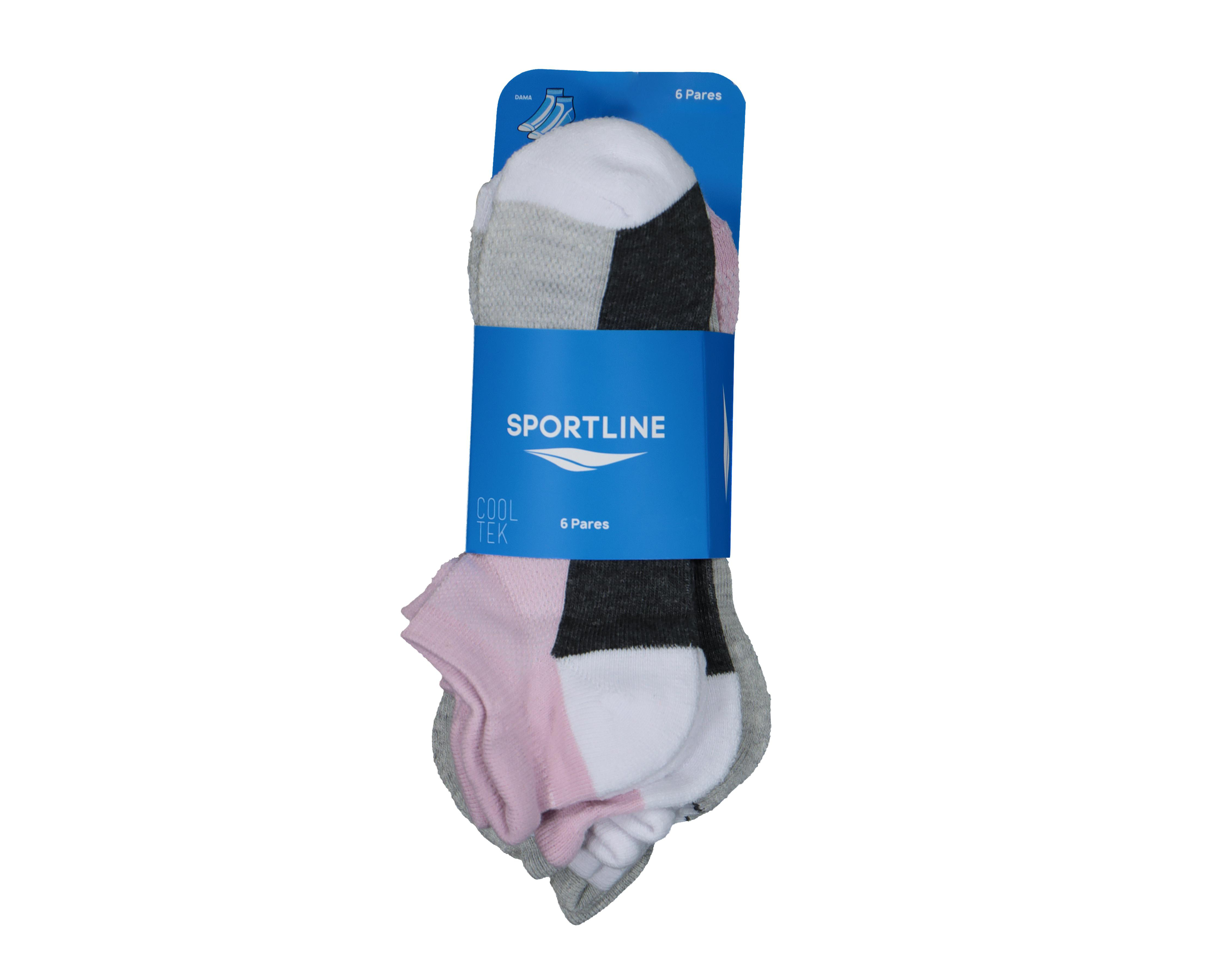 Foto 4 pulgar | Calcetas Deportivas Tines Sportline Cool-Tek para Mujer 6 Pares