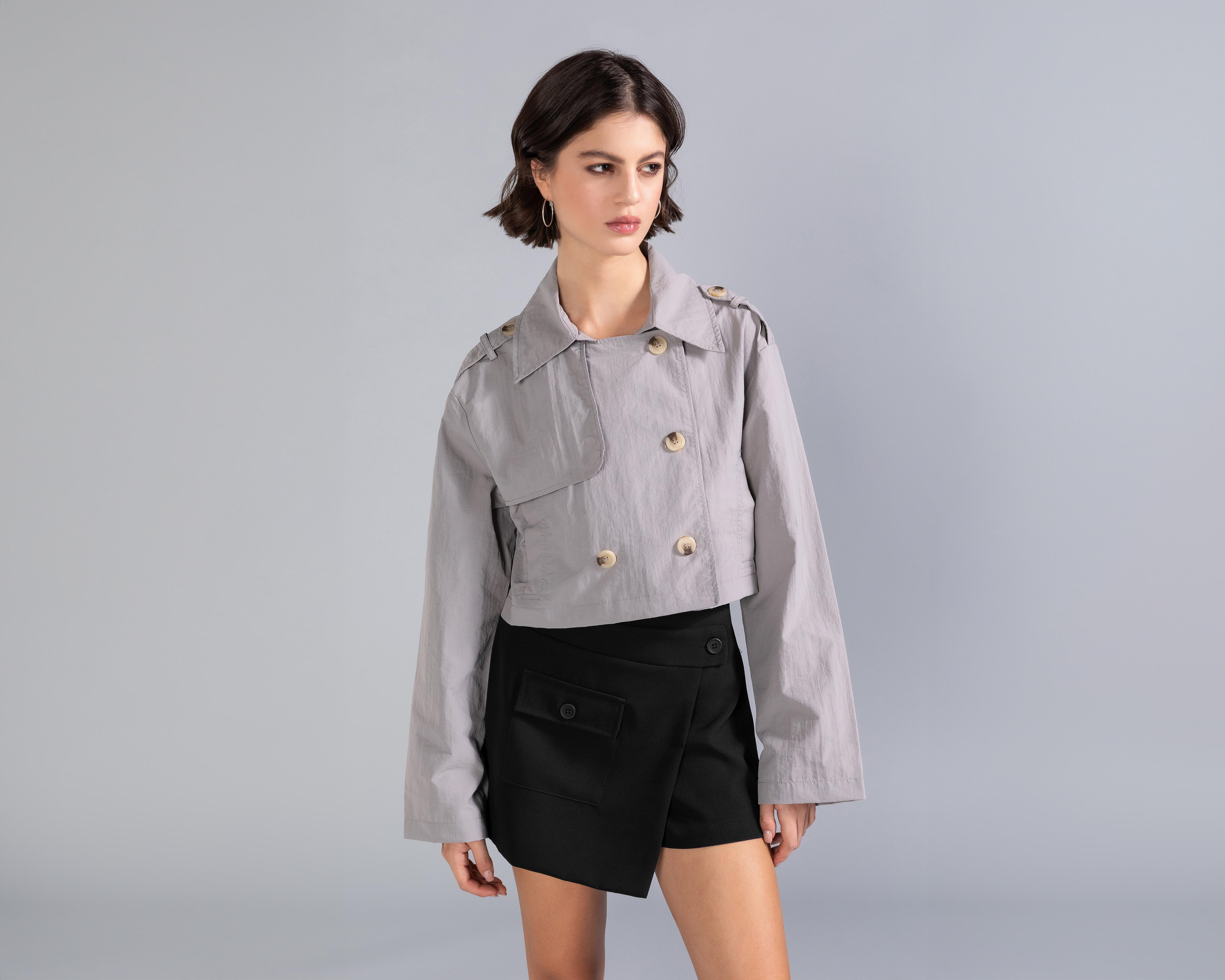Foto 2 | Gabardina Corta Strona para Mujer