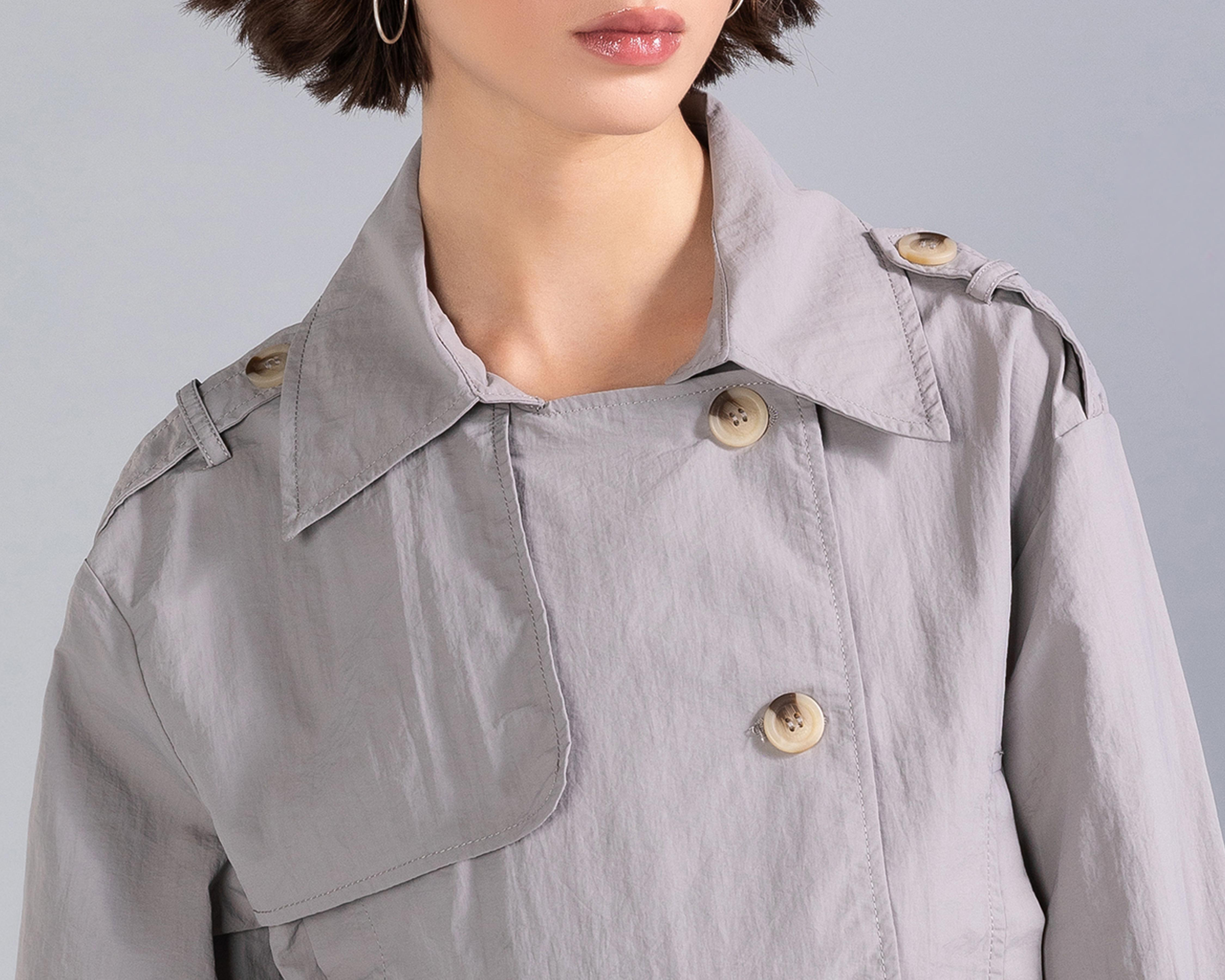 Foto 5 pulgar | Gabardina Corta Strona para Mujer