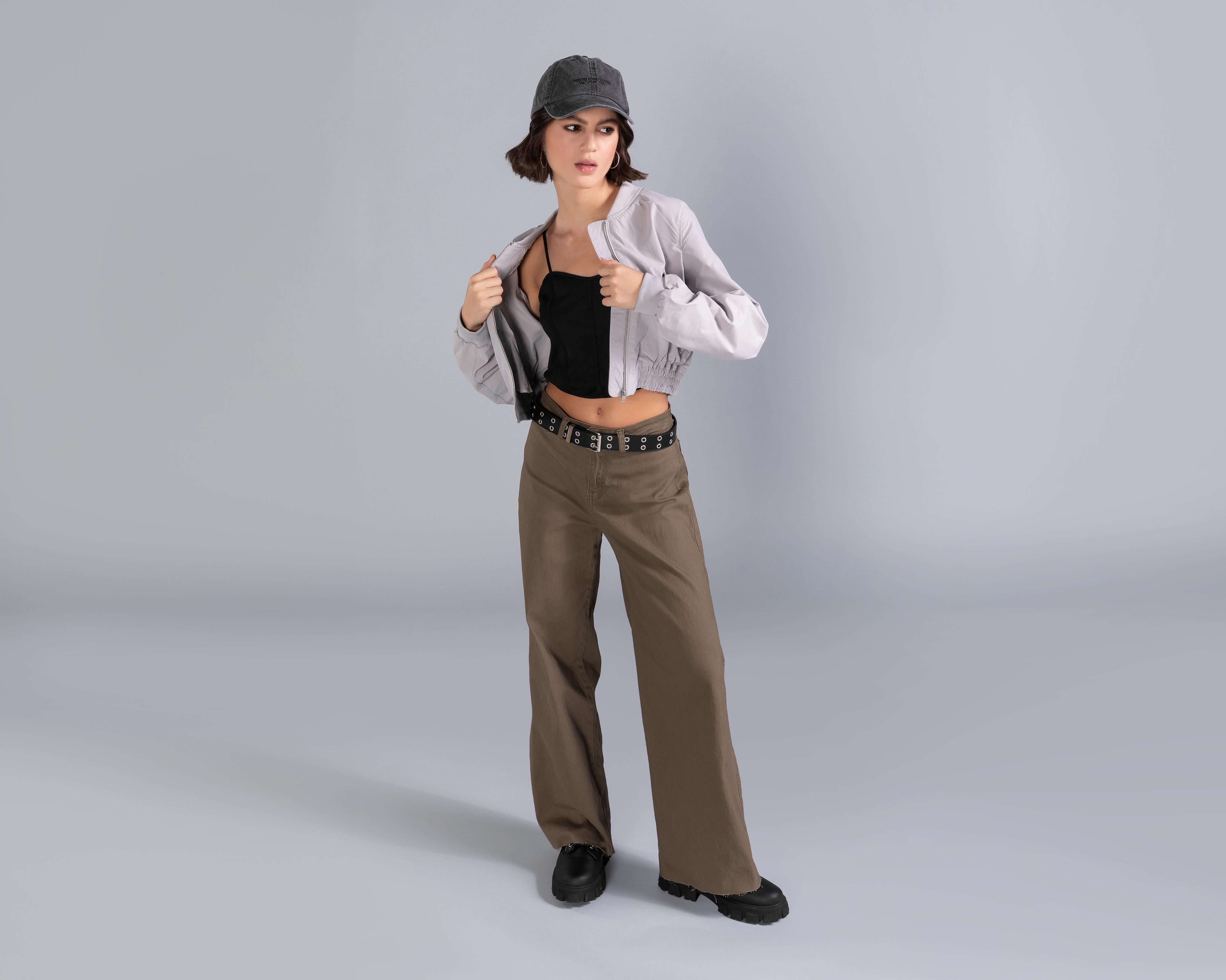 Chamarra Gris Strona para Mujer