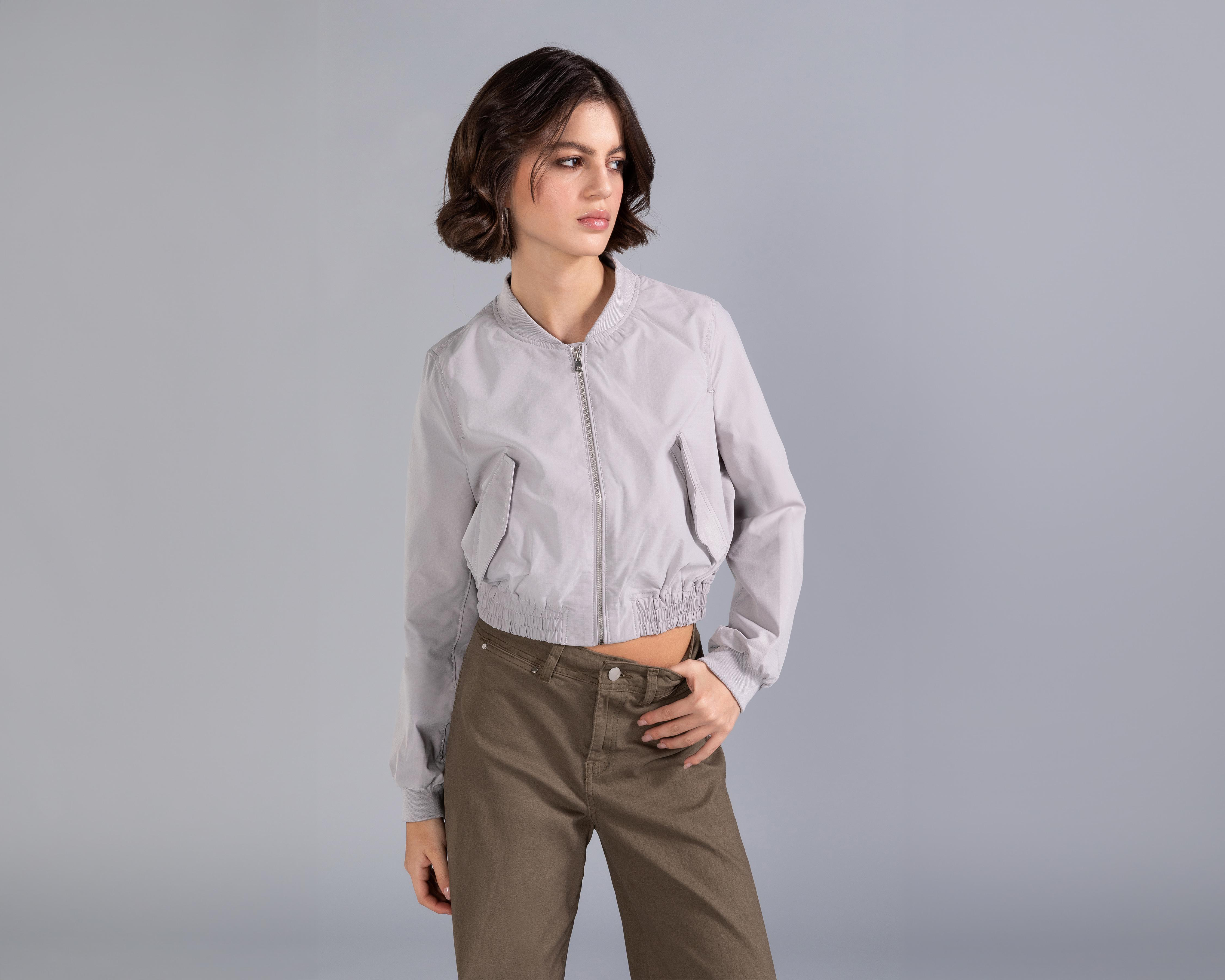 Foto 2 | Chamarra Gris Strona para Mujer