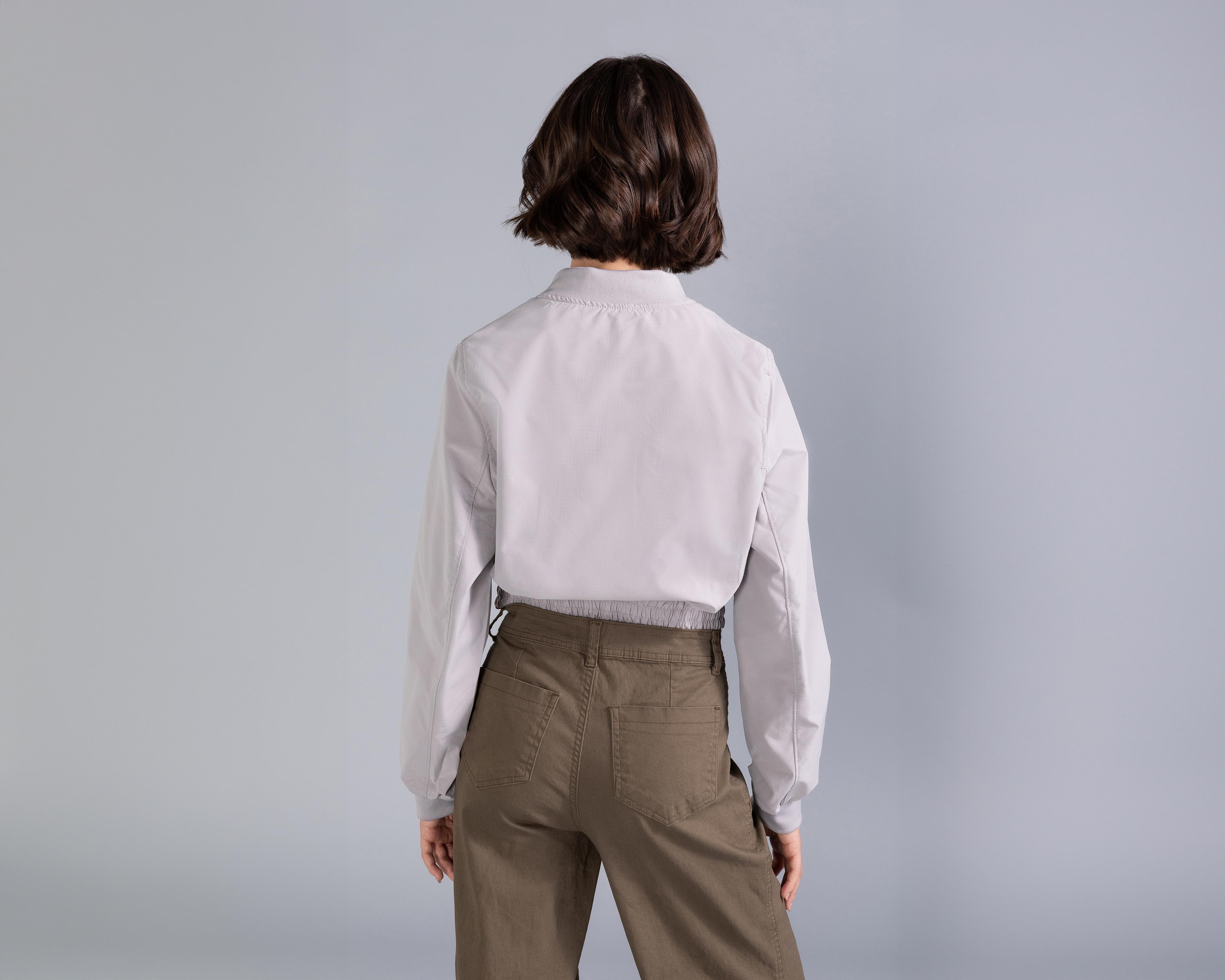 Foto 3 | Chamarra Gris Strona para Mujer