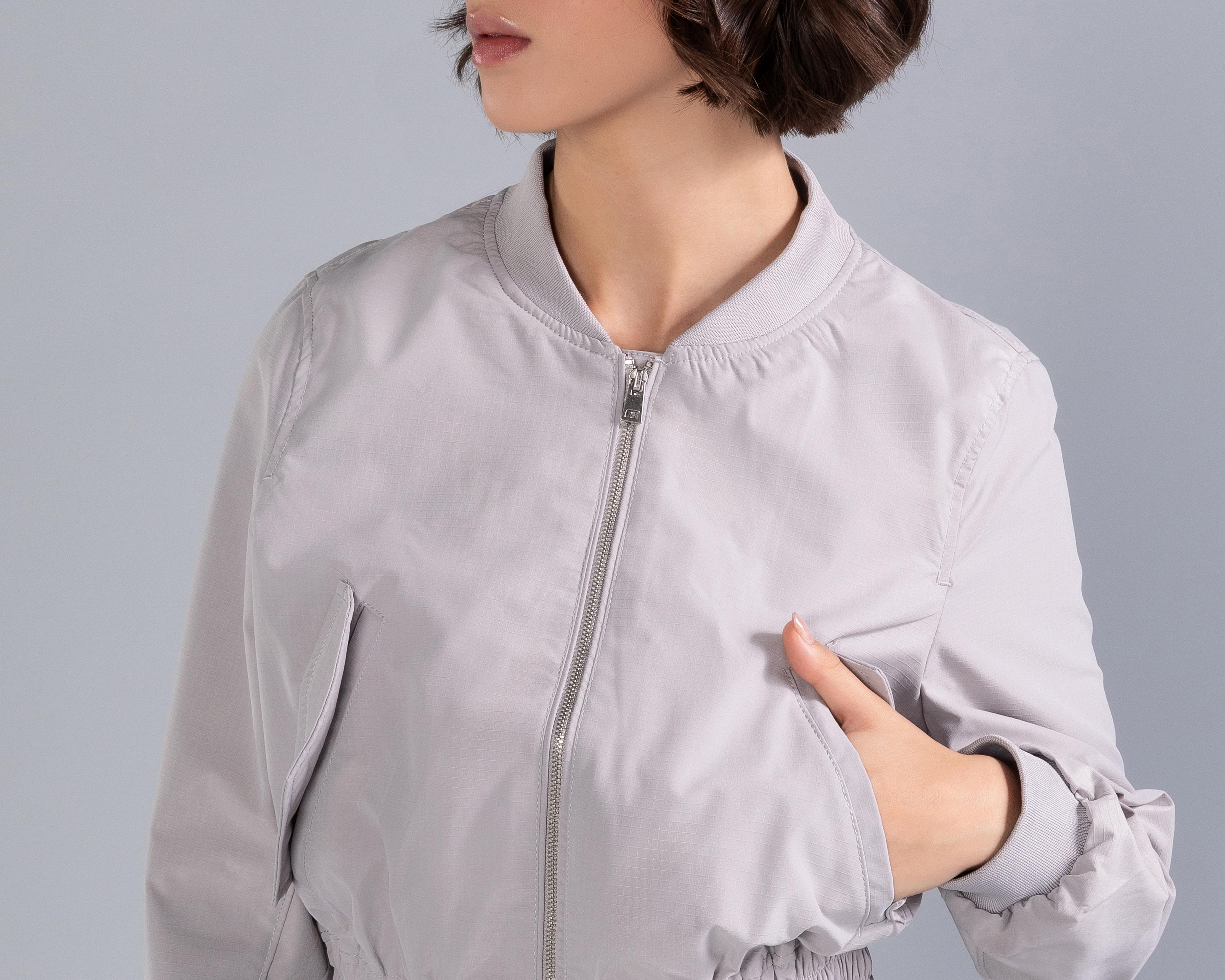 Foto 4 | Chamarra Gris Strona para Mujer