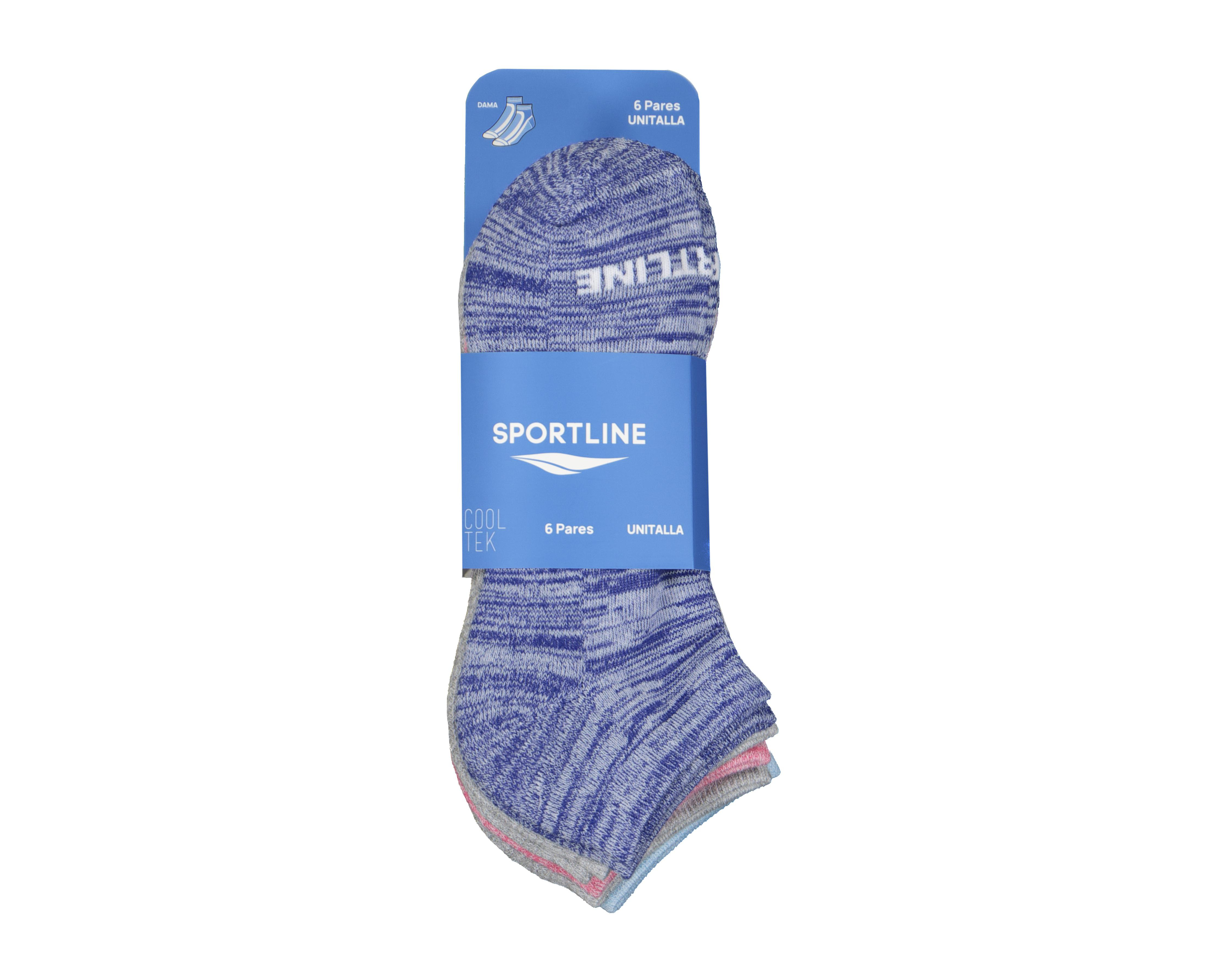 Foto 3 | Calcetas Deportivas Sportline Cool Tek para Mujer 6 Pares