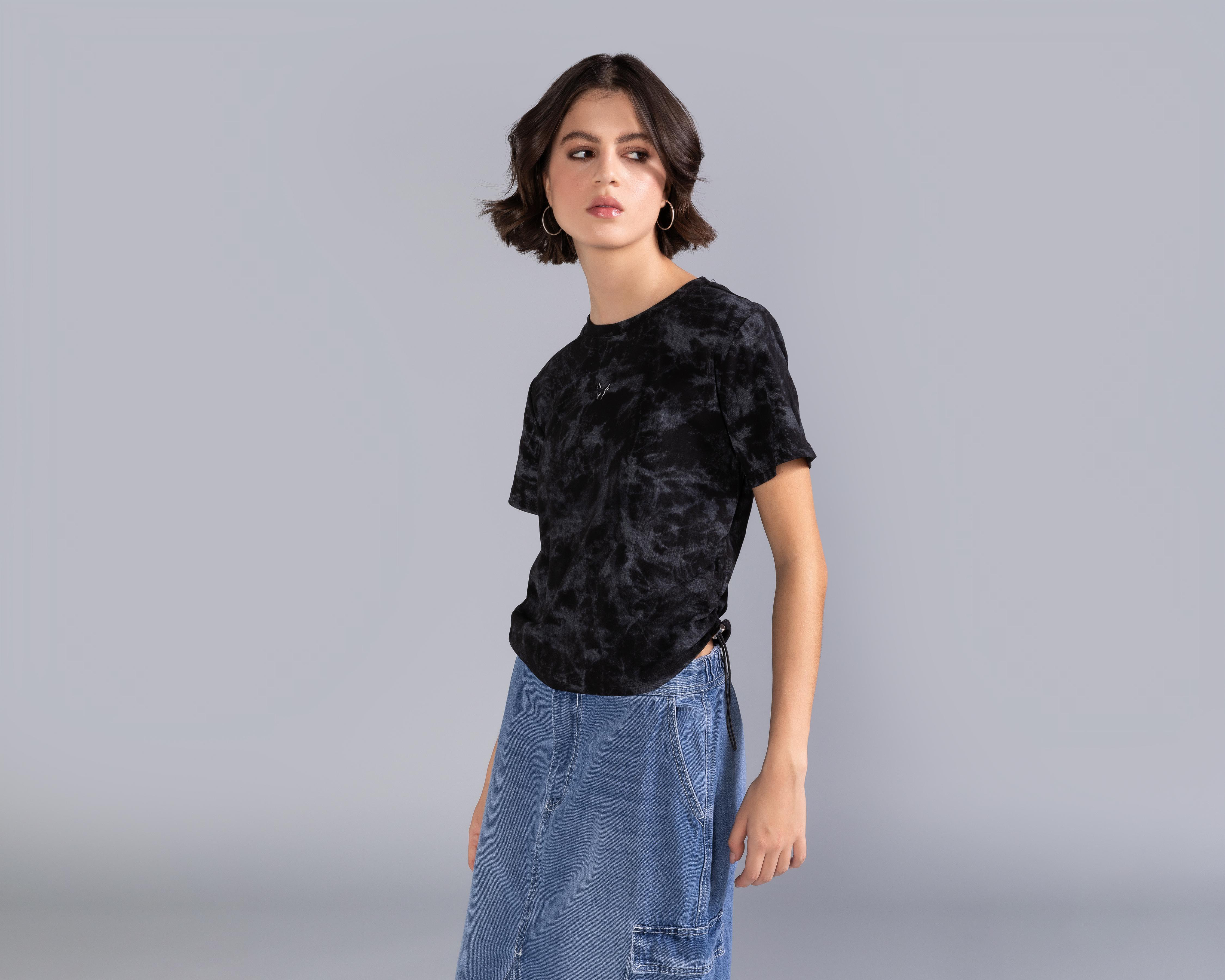 Foto 3 pulgar | Playera Strona Manga Corta para Mujer