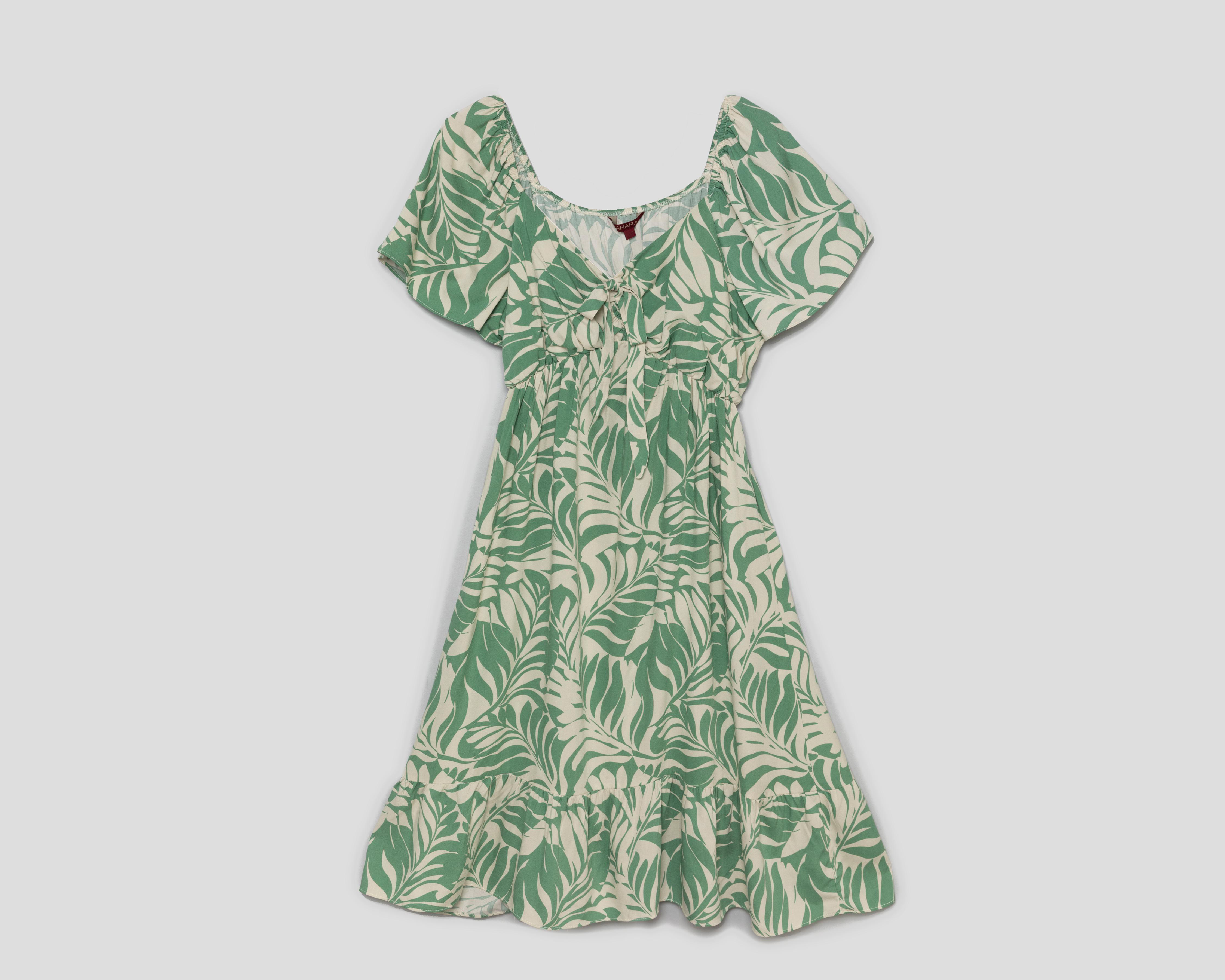 Foto 1 | Vestido Casual Sahara Manga Corta con Olanes para Mujer
