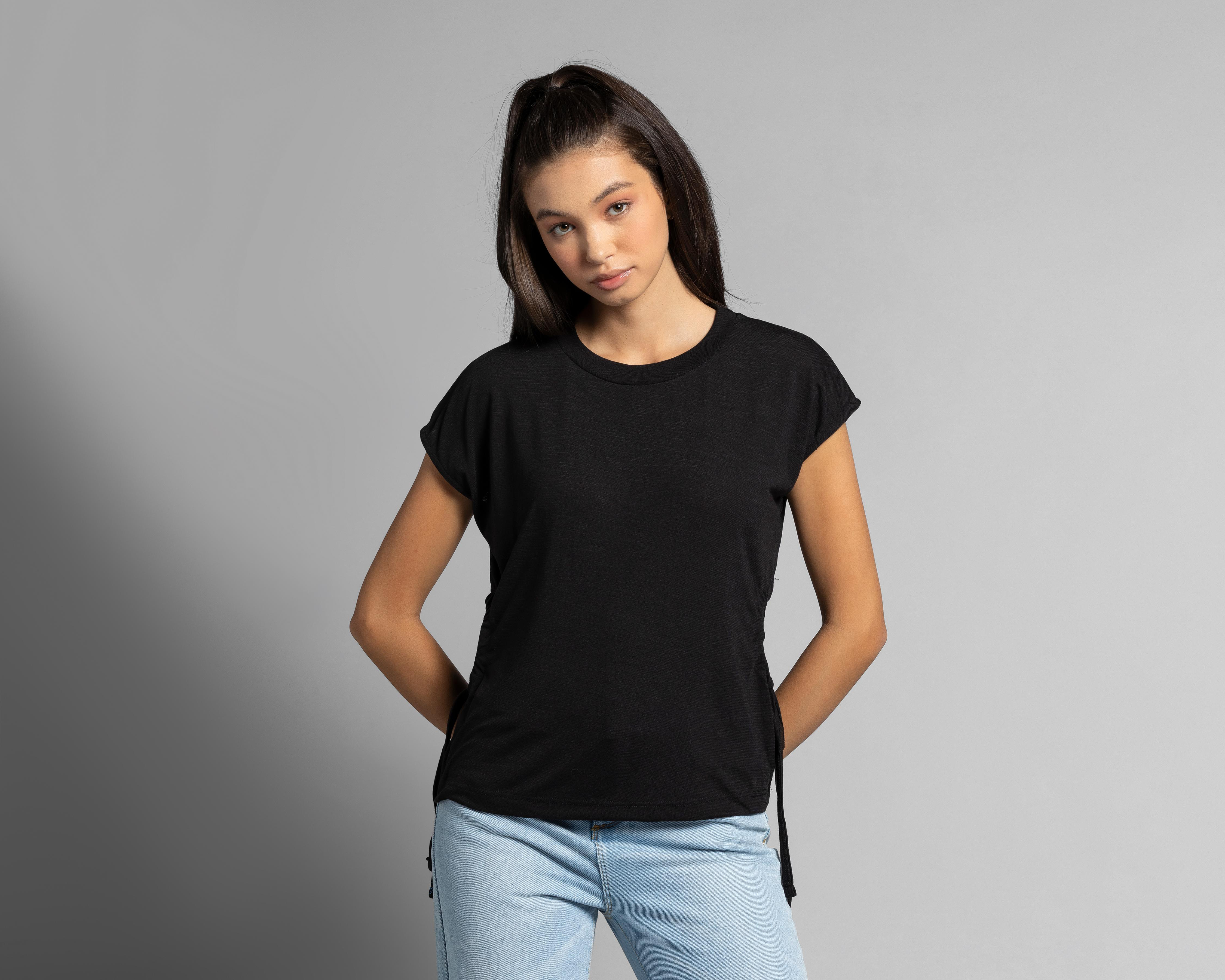 Foto 2 pulgar | Playera Thinner con Jaretas Juvenil
